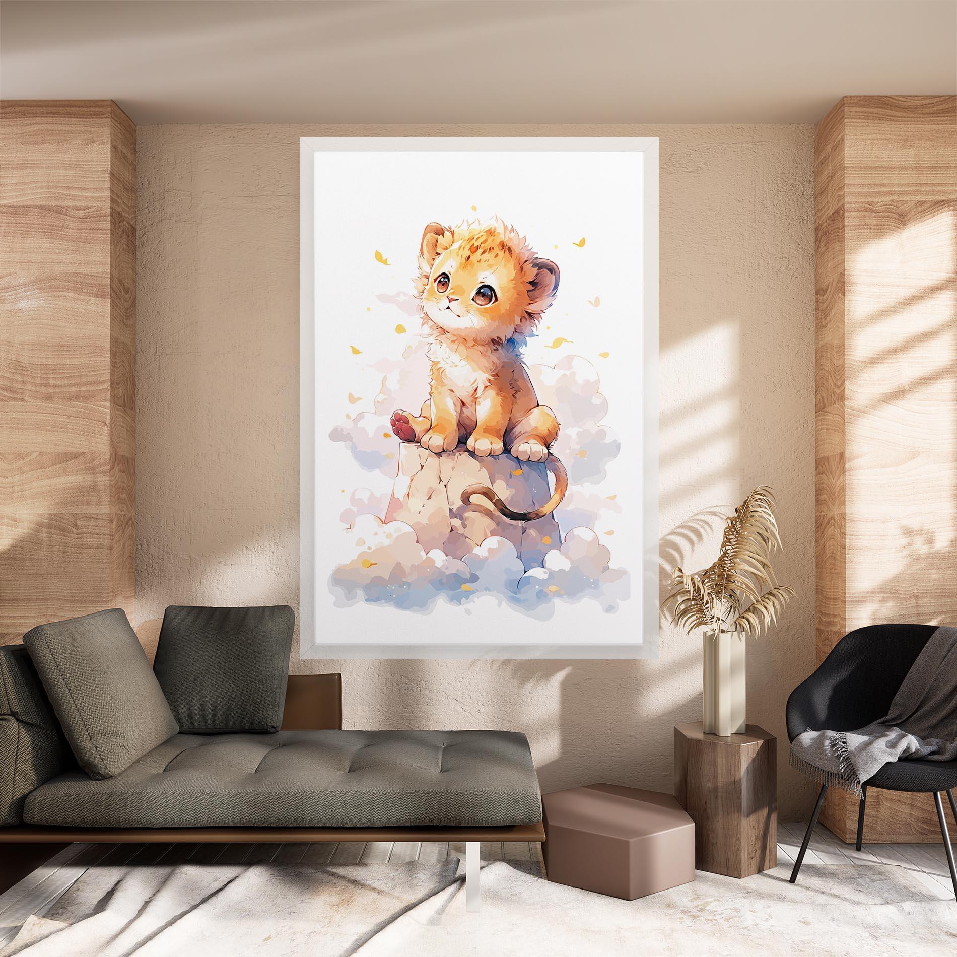 Tablou Canvas Cute Cloud Lion mockup 8