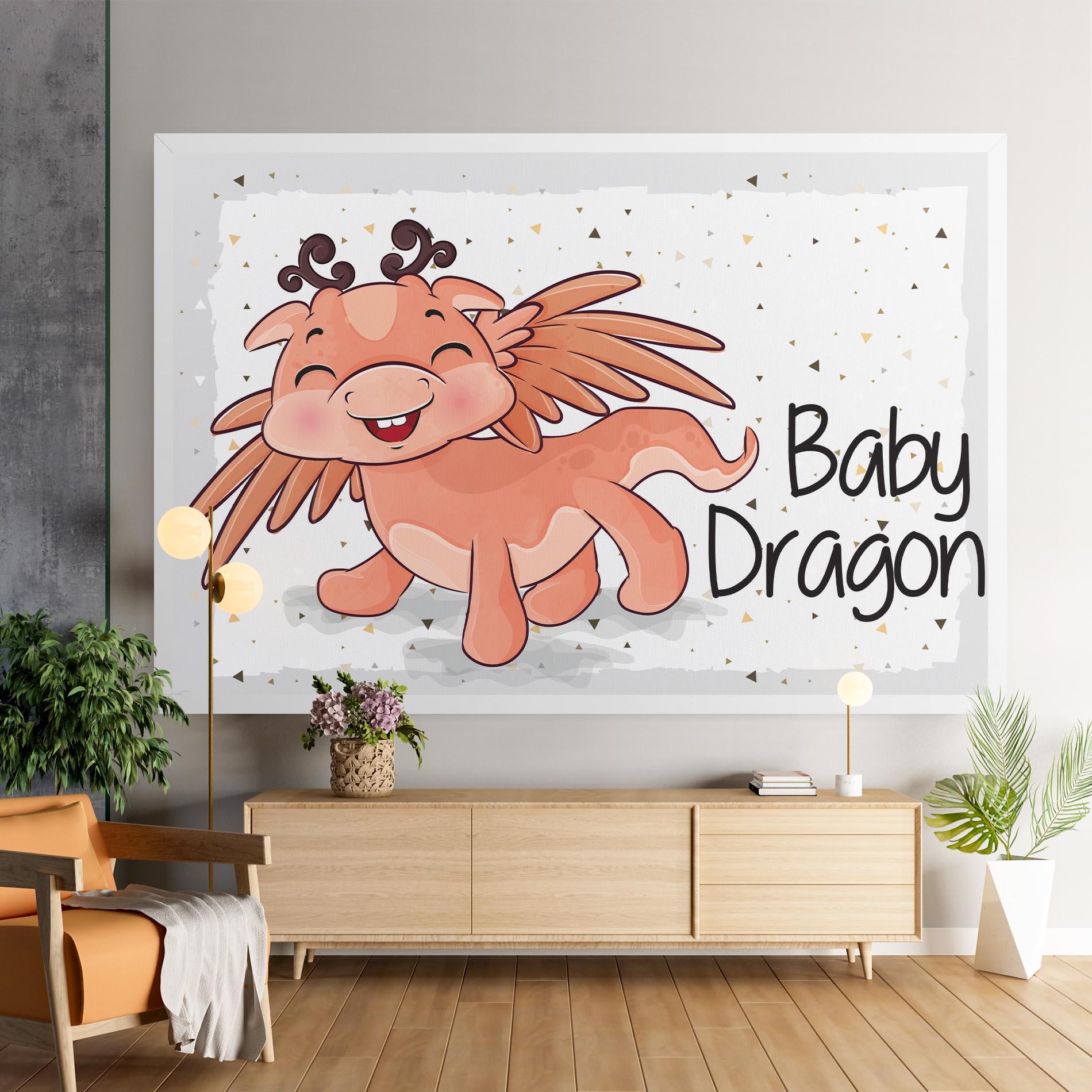 Tablou Canvas Baby Cute Dragon mockup 9