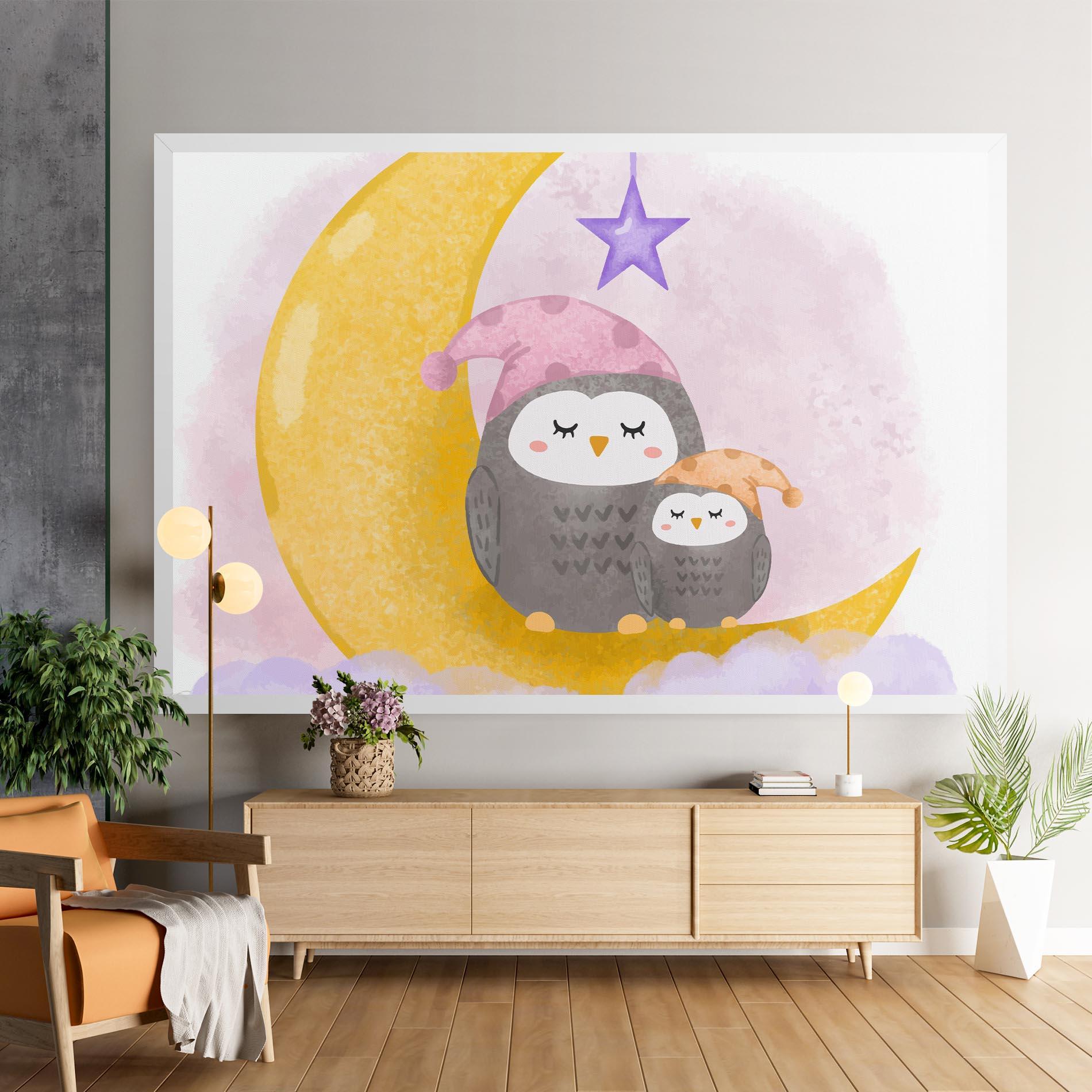 Tablou Canvas Baby Owl mockup 9