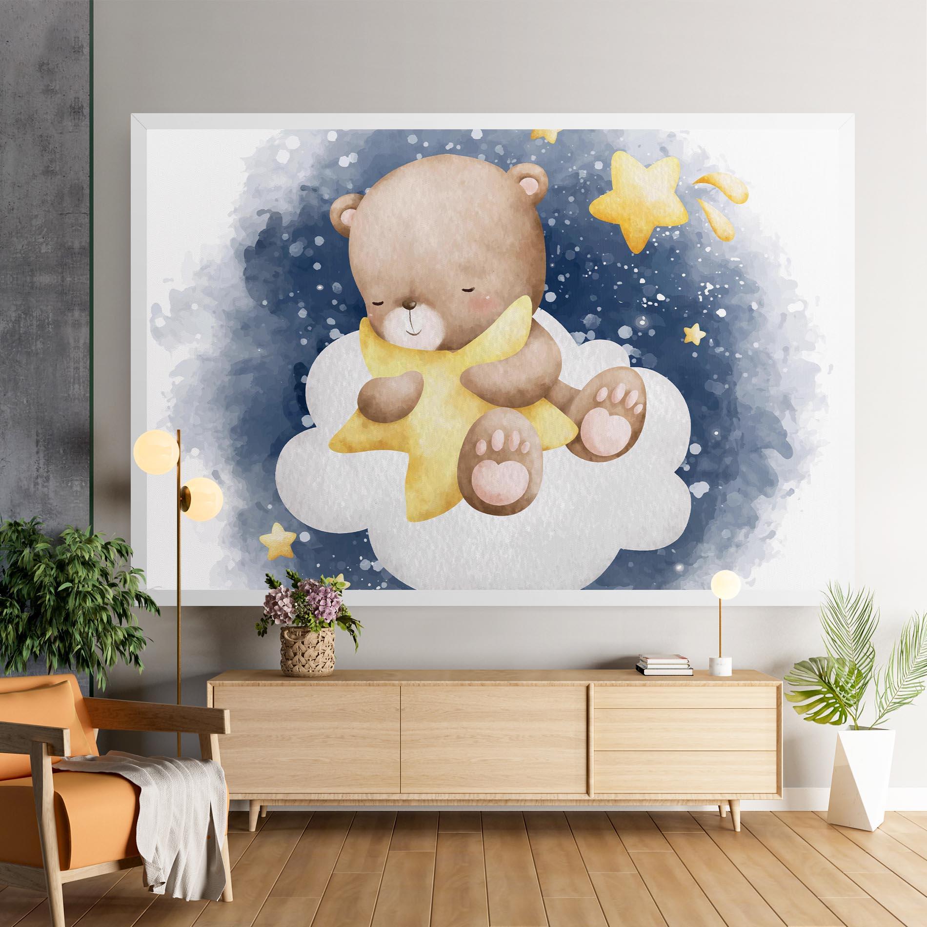 Tablou Canvas Bear Cloud Star mockup 9