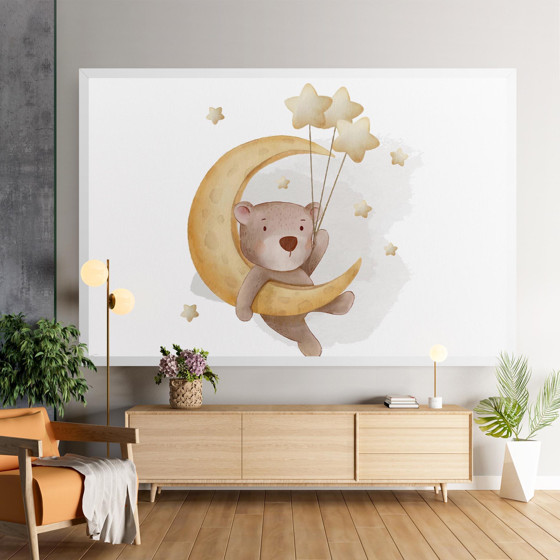 Tablou Canvas Bear Moon mockup 9