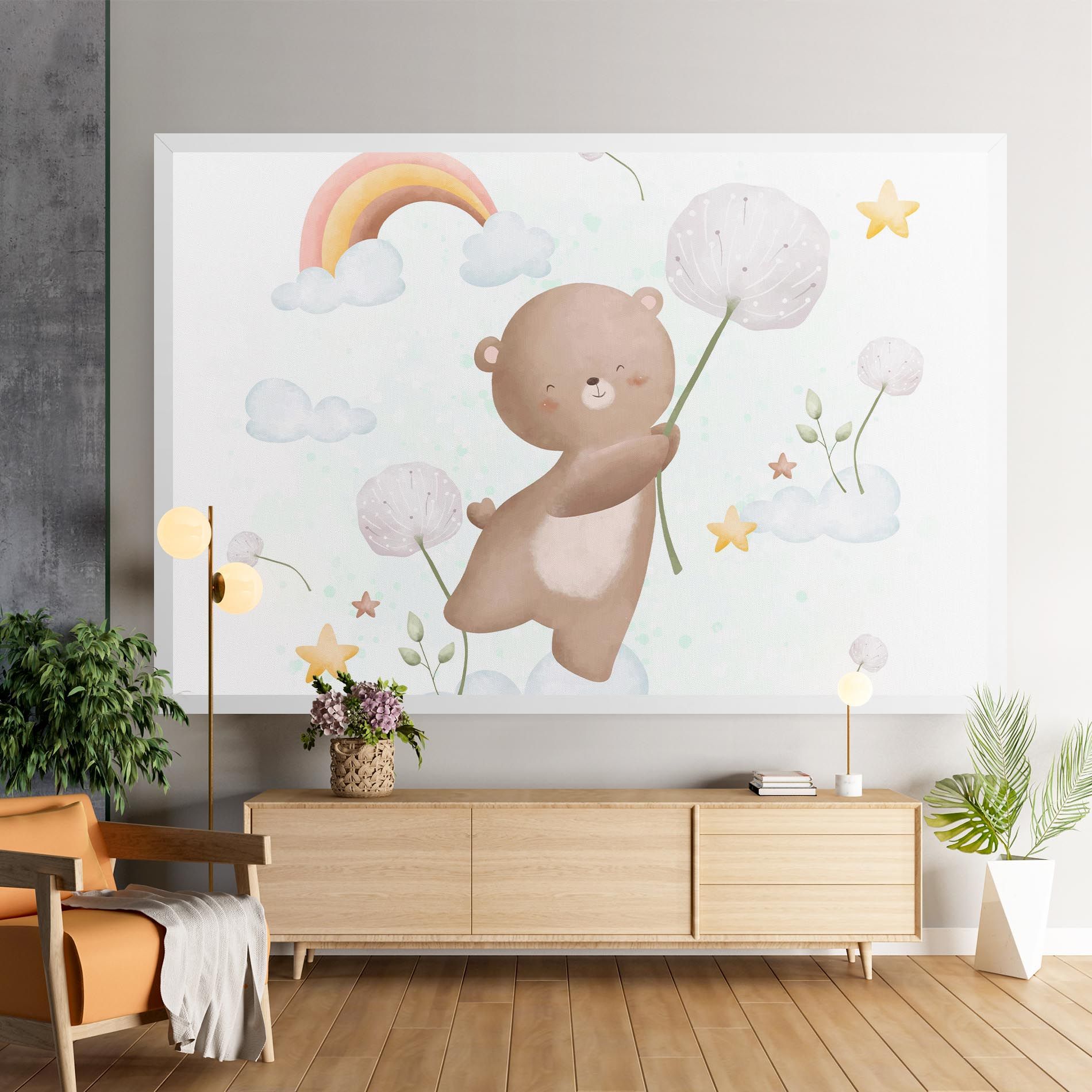 Bear Rainbow Art mockup 9