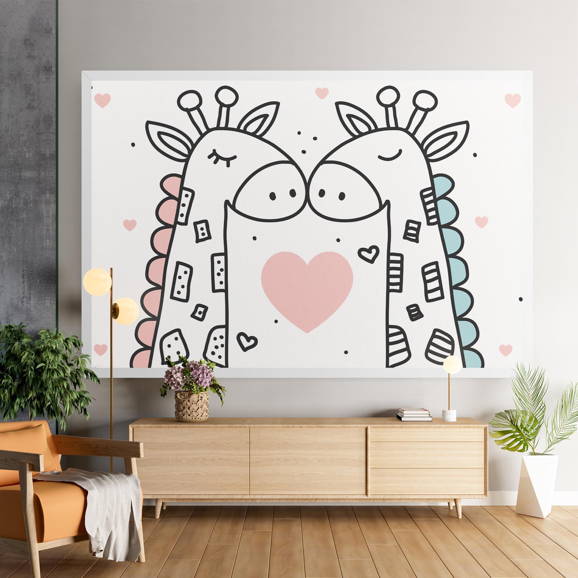 Tablou Canvas Giraffe Couple mockup 9