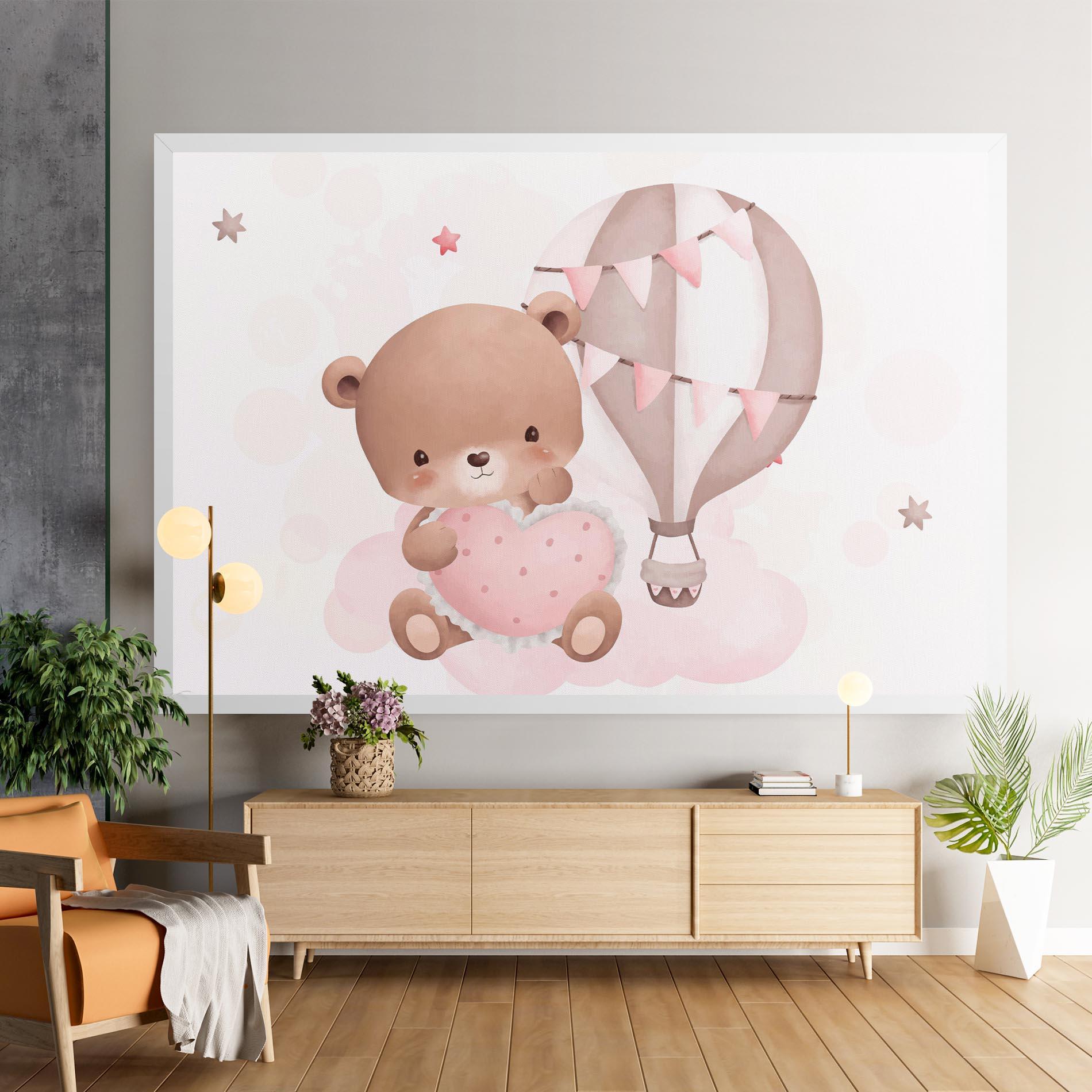Tablou Canvas Pink Heart Bear mockup 9