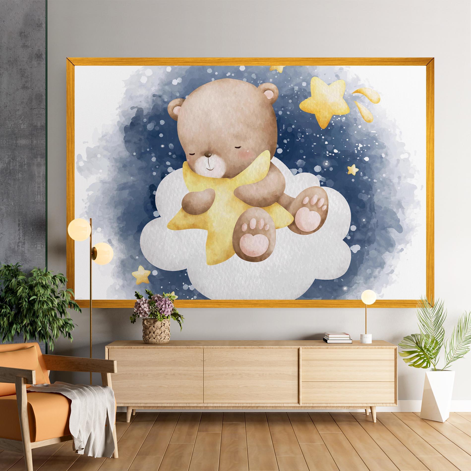 Tablou Canvas Bear Cloud Star mockup 9