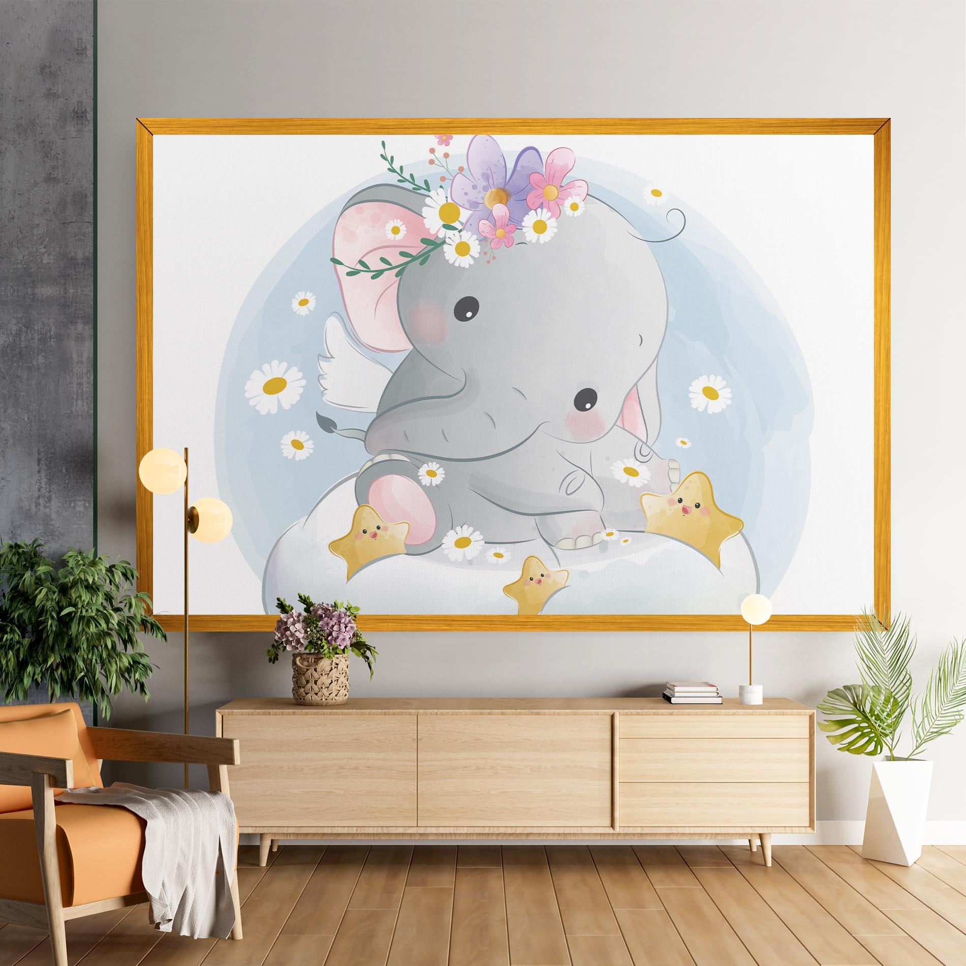 Tablou Canvas Elephant Stars mockup 9