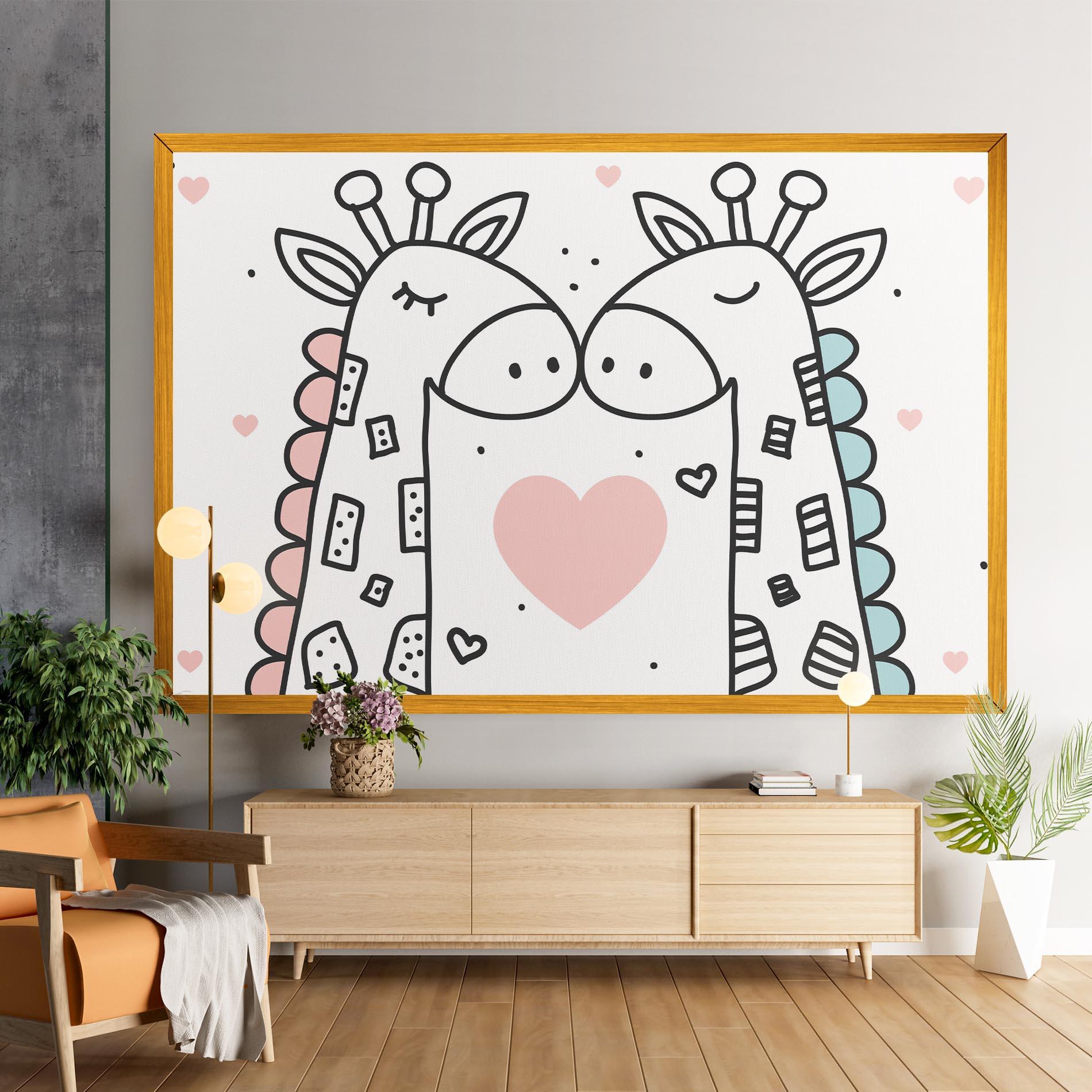 Tablou Canvas Giraffe Couple mockup 9
