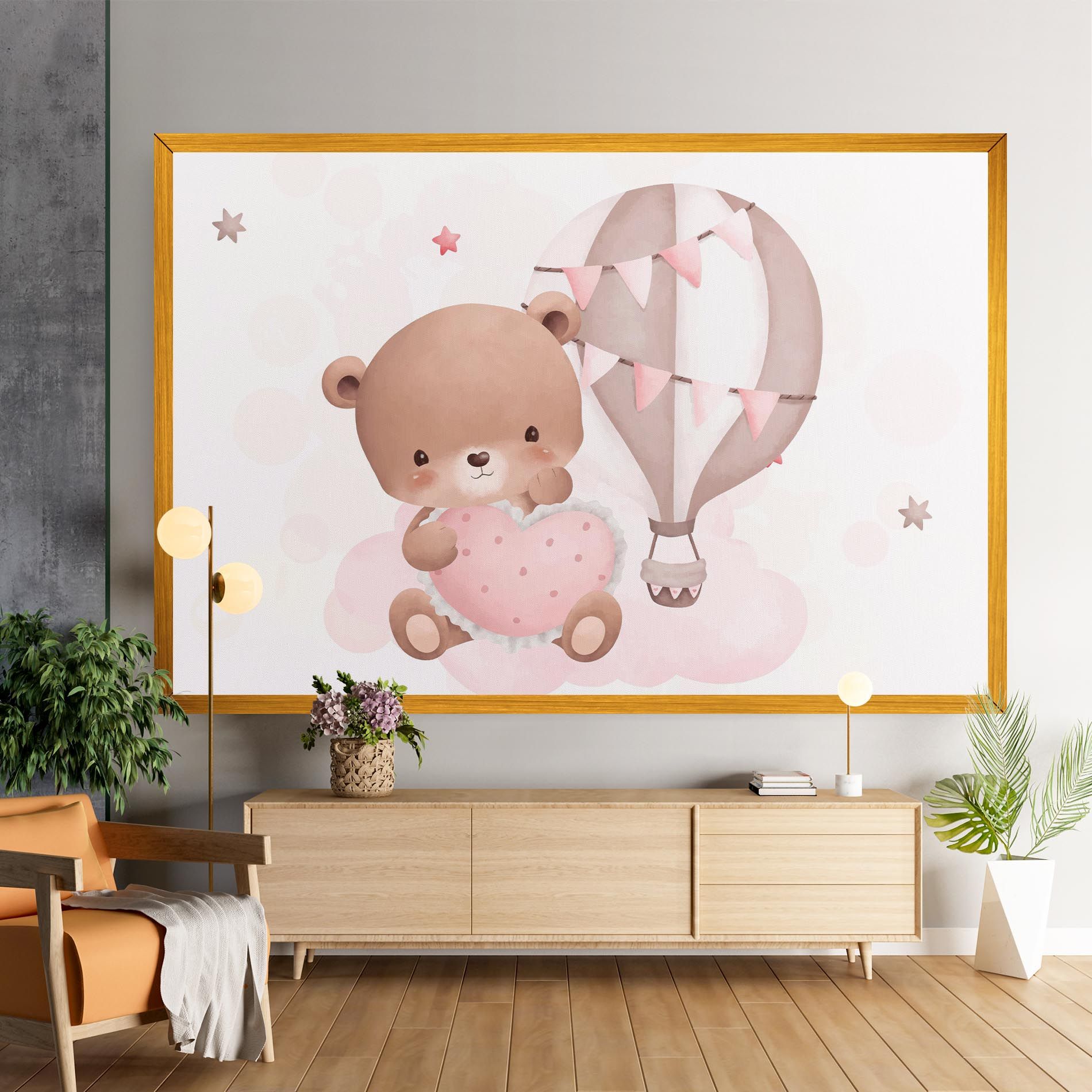 Pink Heart Bear mockup 9