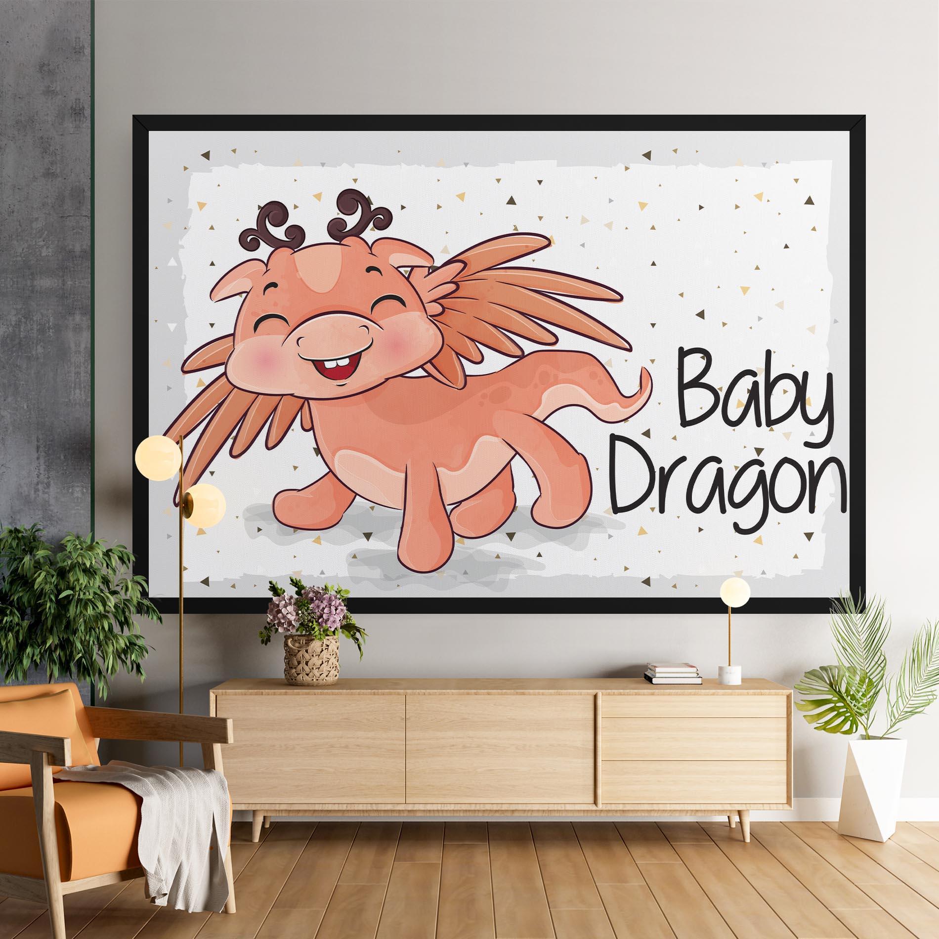 Tablou Canvas Baby Cute Dragon mockup 9
