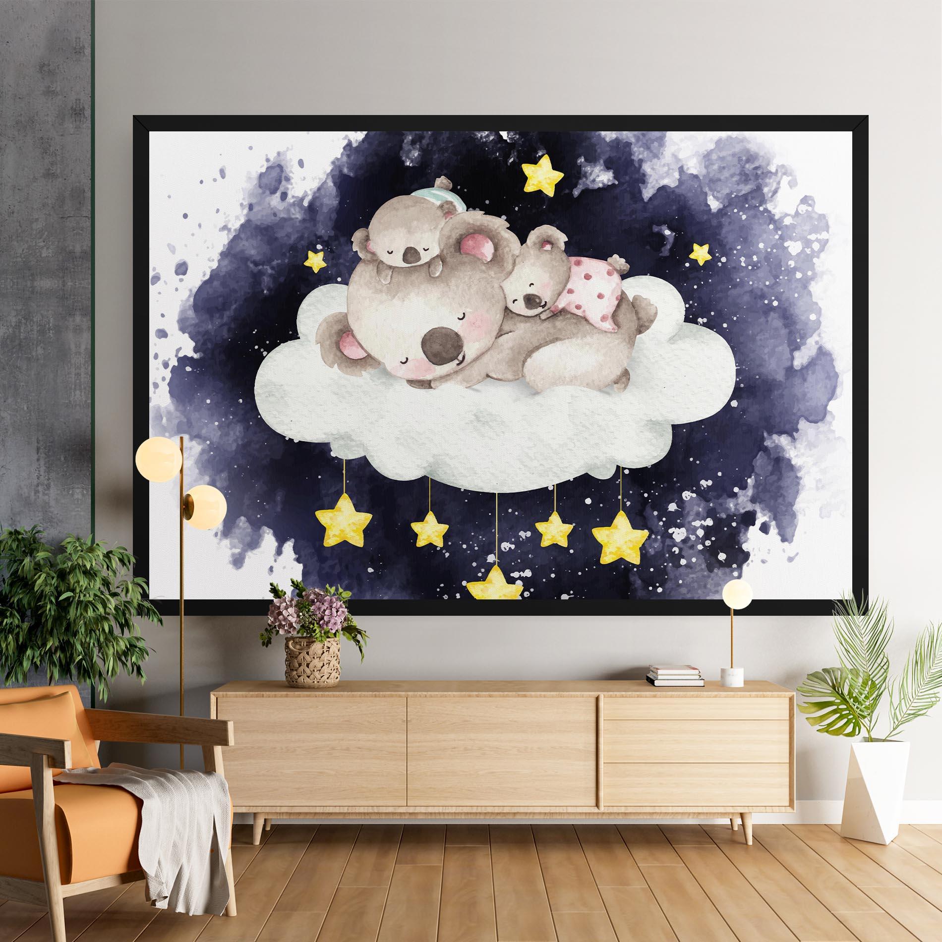 Tablou Canvas Baby Koala Sleeping mockup 9