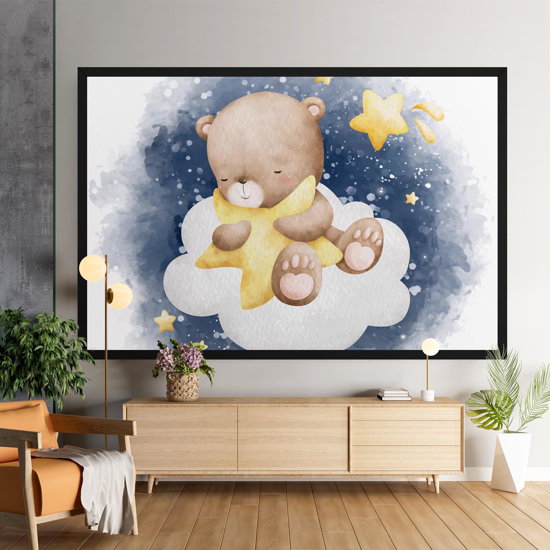 Tablou Canvas Bear Cloud Star mockup 9