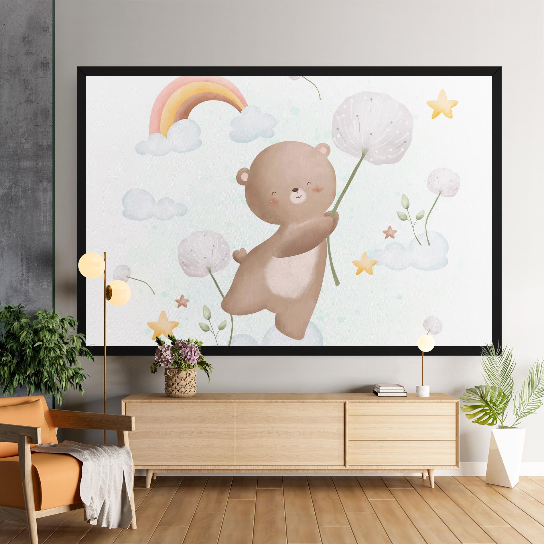 Tablou Canvas Bear Rainbow Art mockup 9