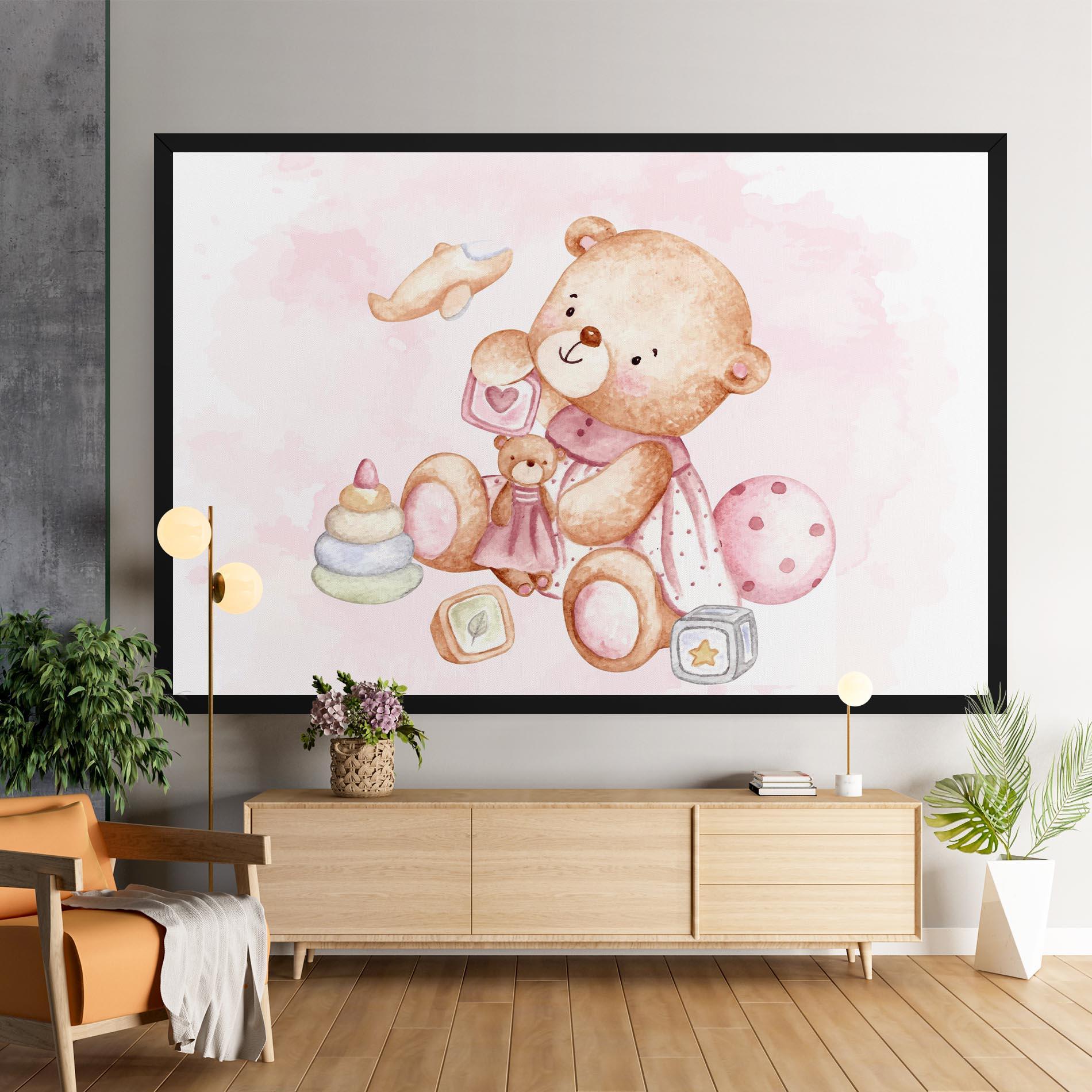 Tablou Canvas Bear With Toys mockup 9