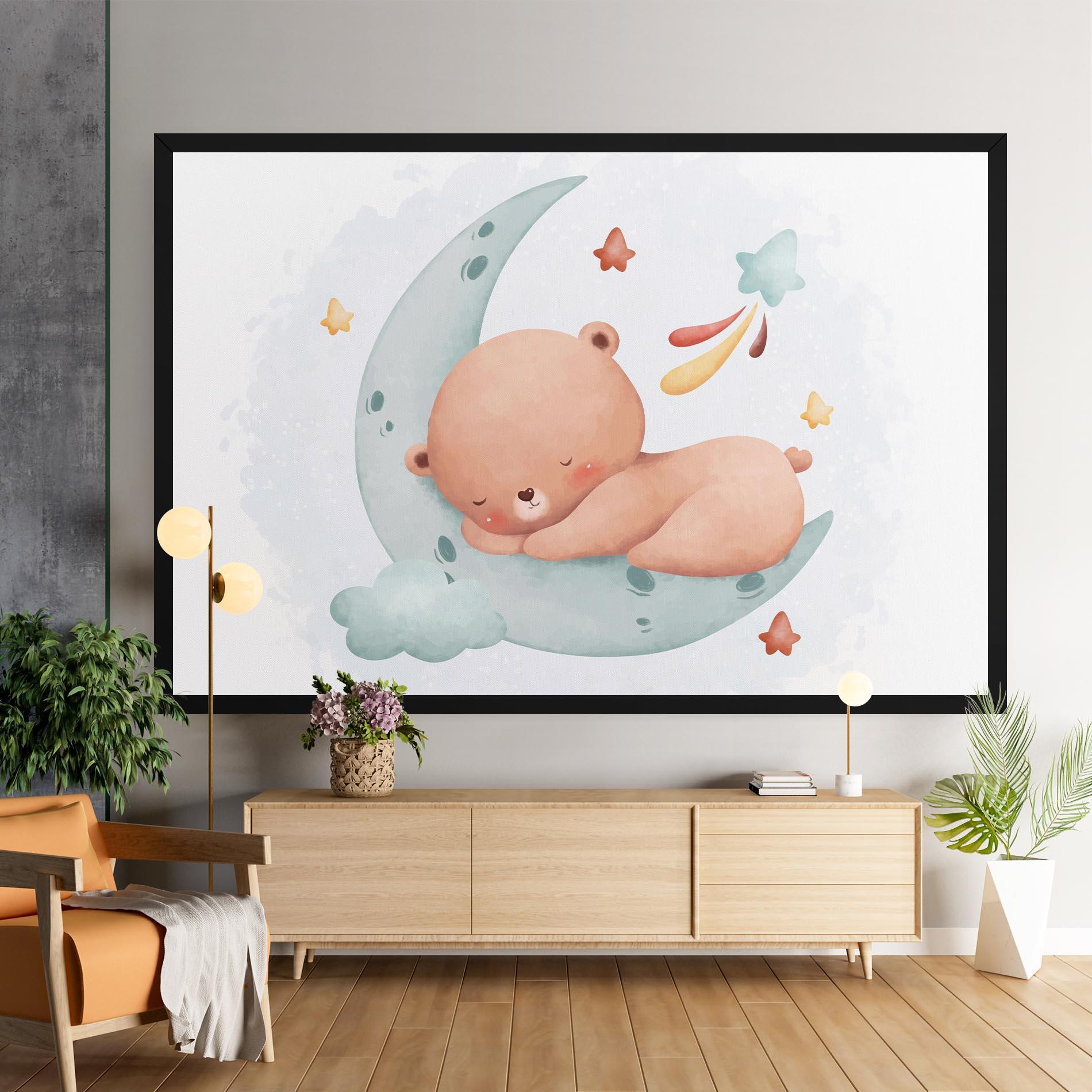 Tablou Canvas Blue Moon Bear mockup 9