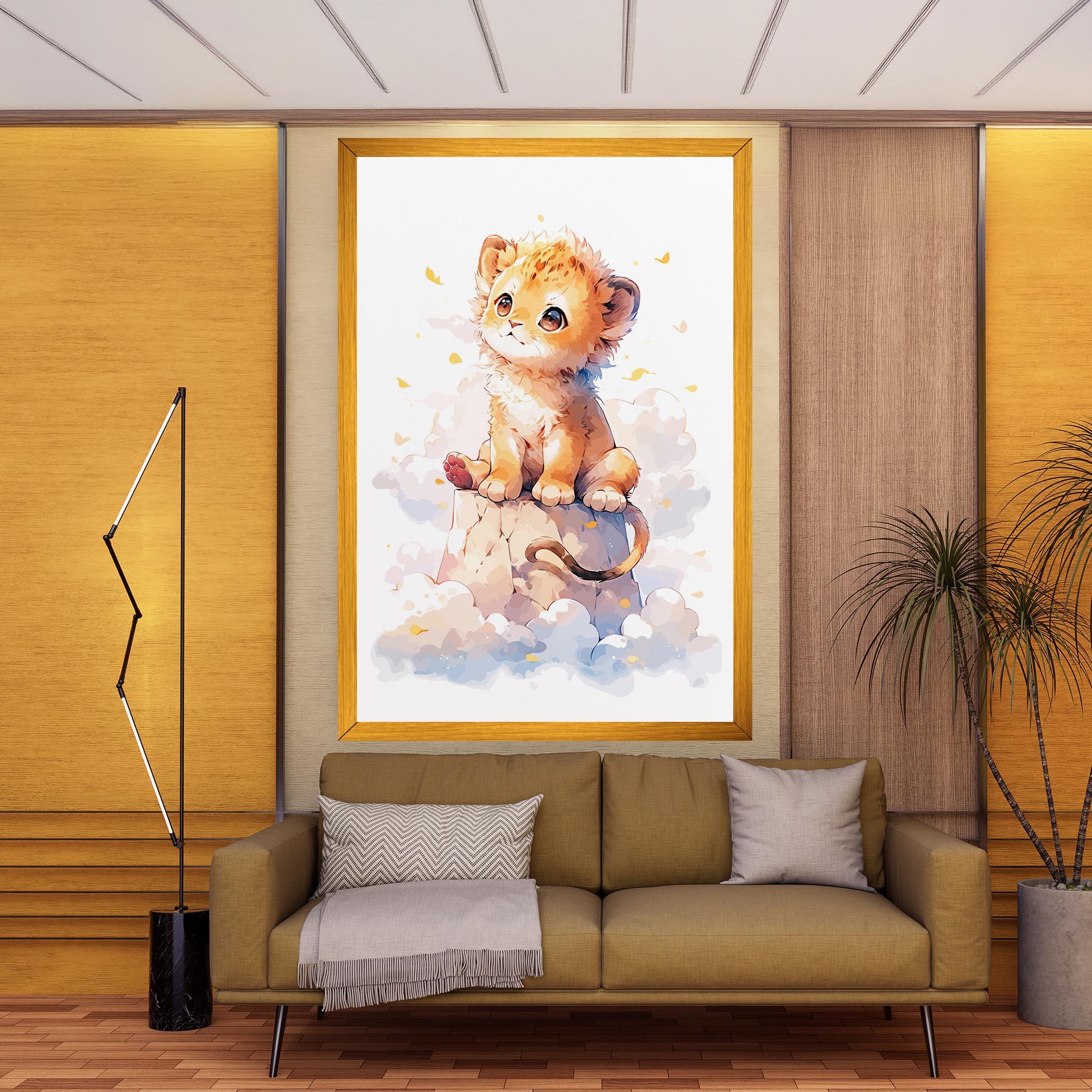 Tablou Canvas Cute Cloud Lion mockup 9