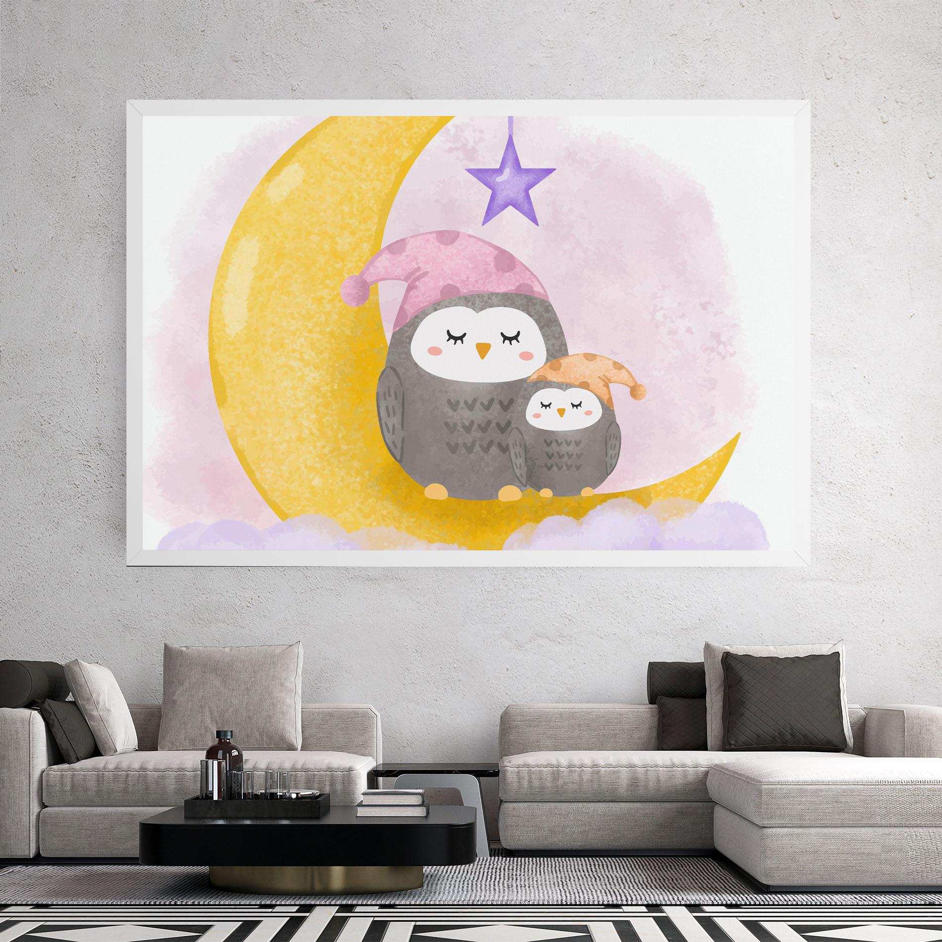 Tablou Canvas Baby Owl mockup 2