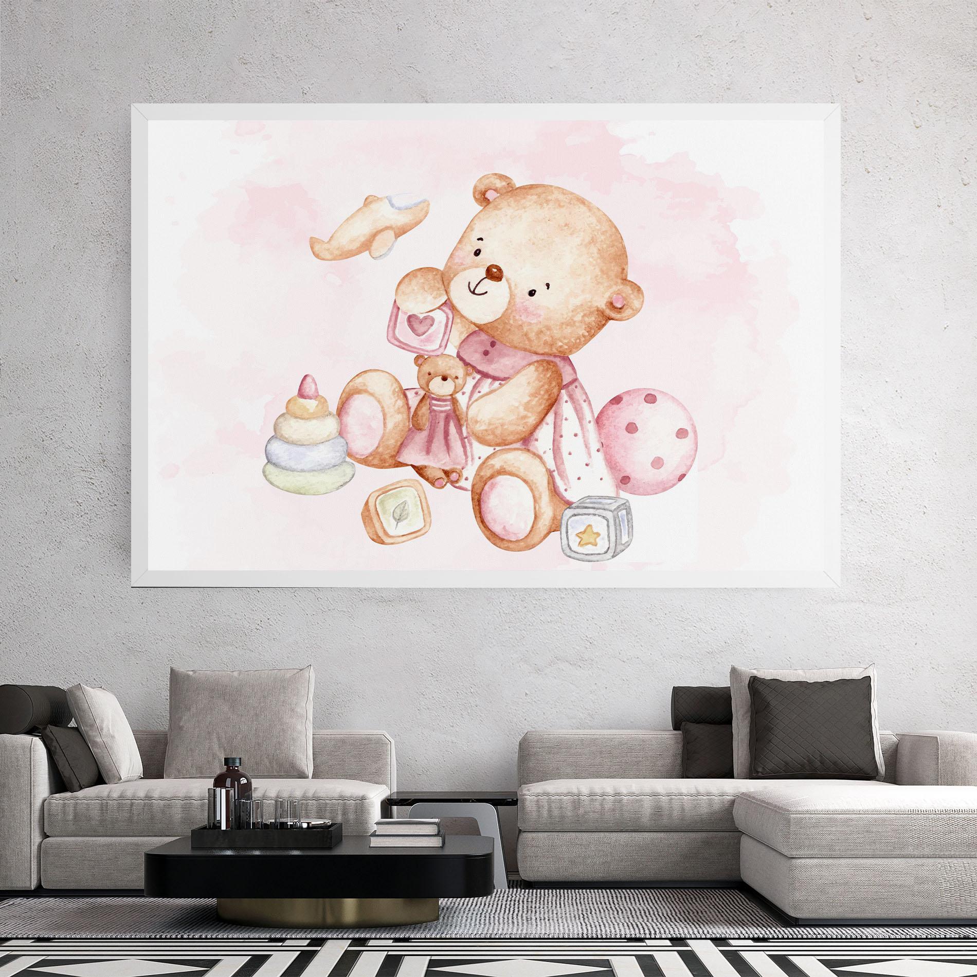 Tablou Canvas Bear With Toys mockup 2