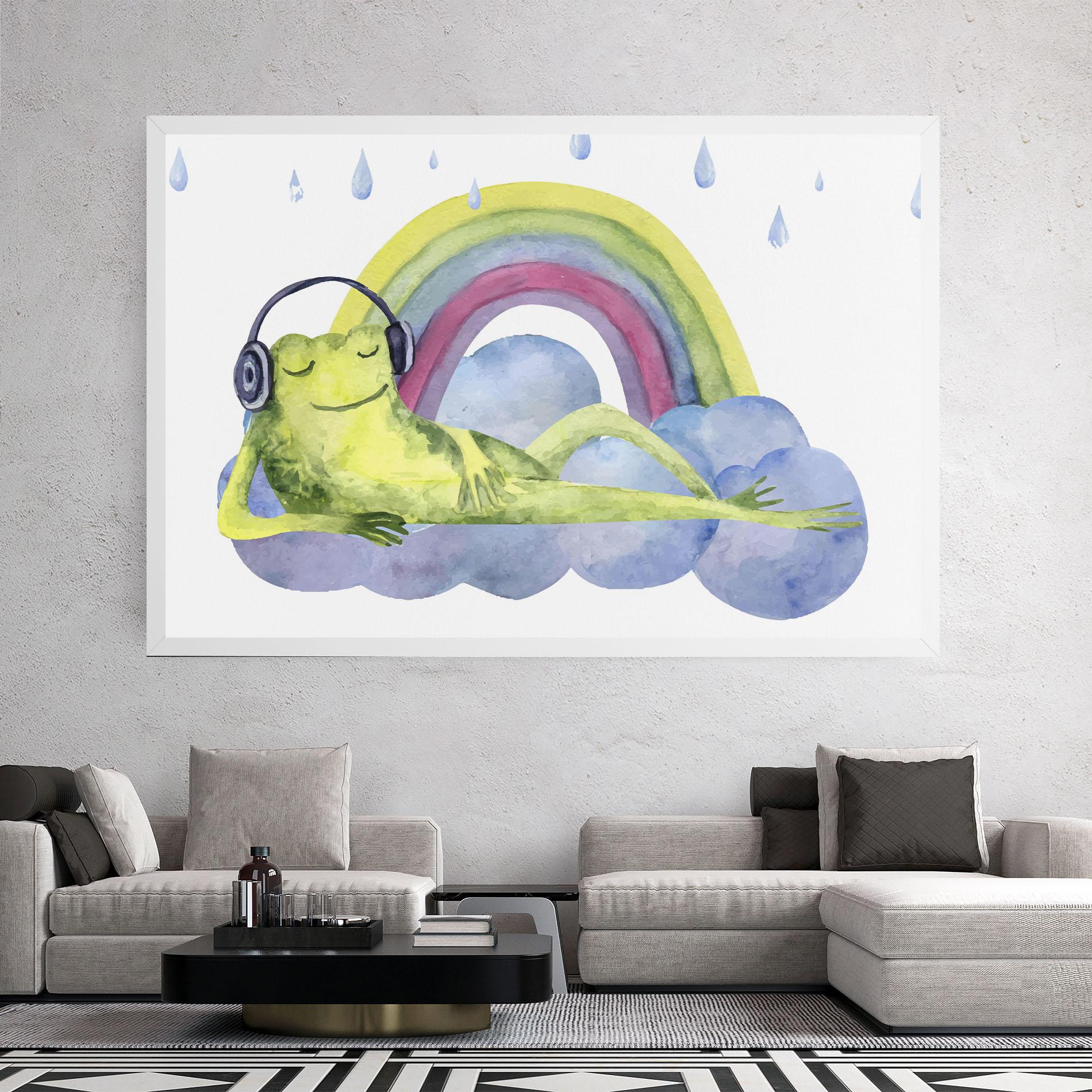 Tablou Canvas Rainbow Frog mockup 2