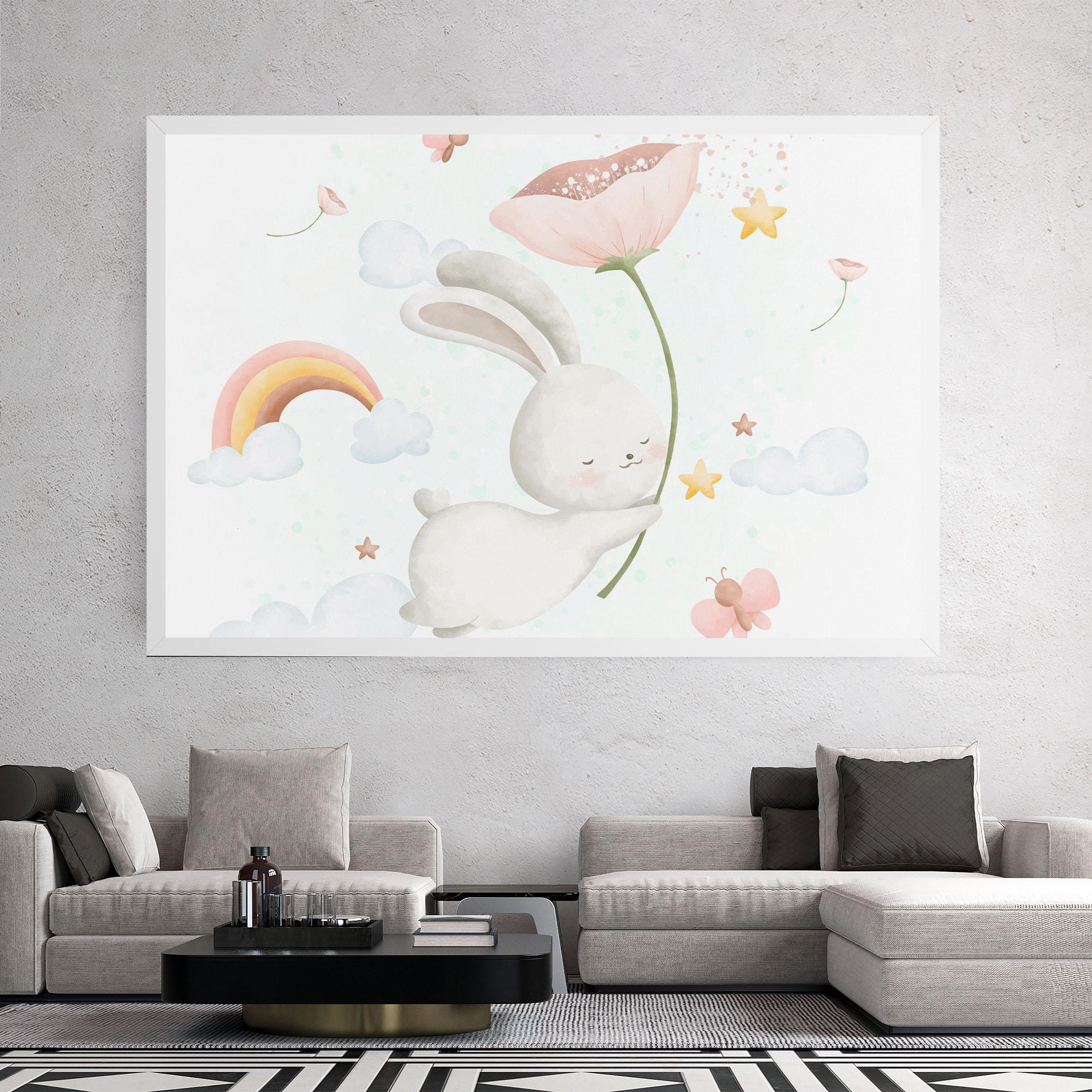 Tablou Canvas Spring Flower Bunny mockup 2