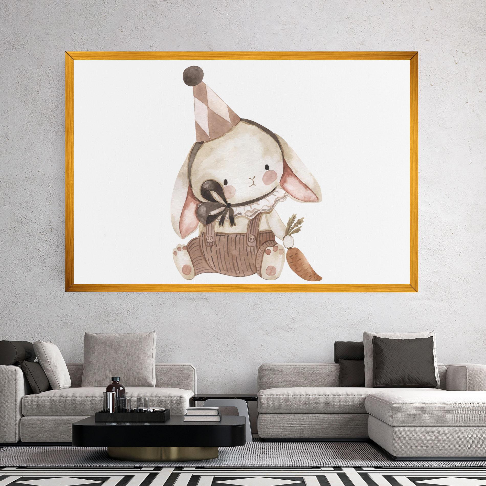 Tablou Canvas Baby Brown Rabbit mockup 2
