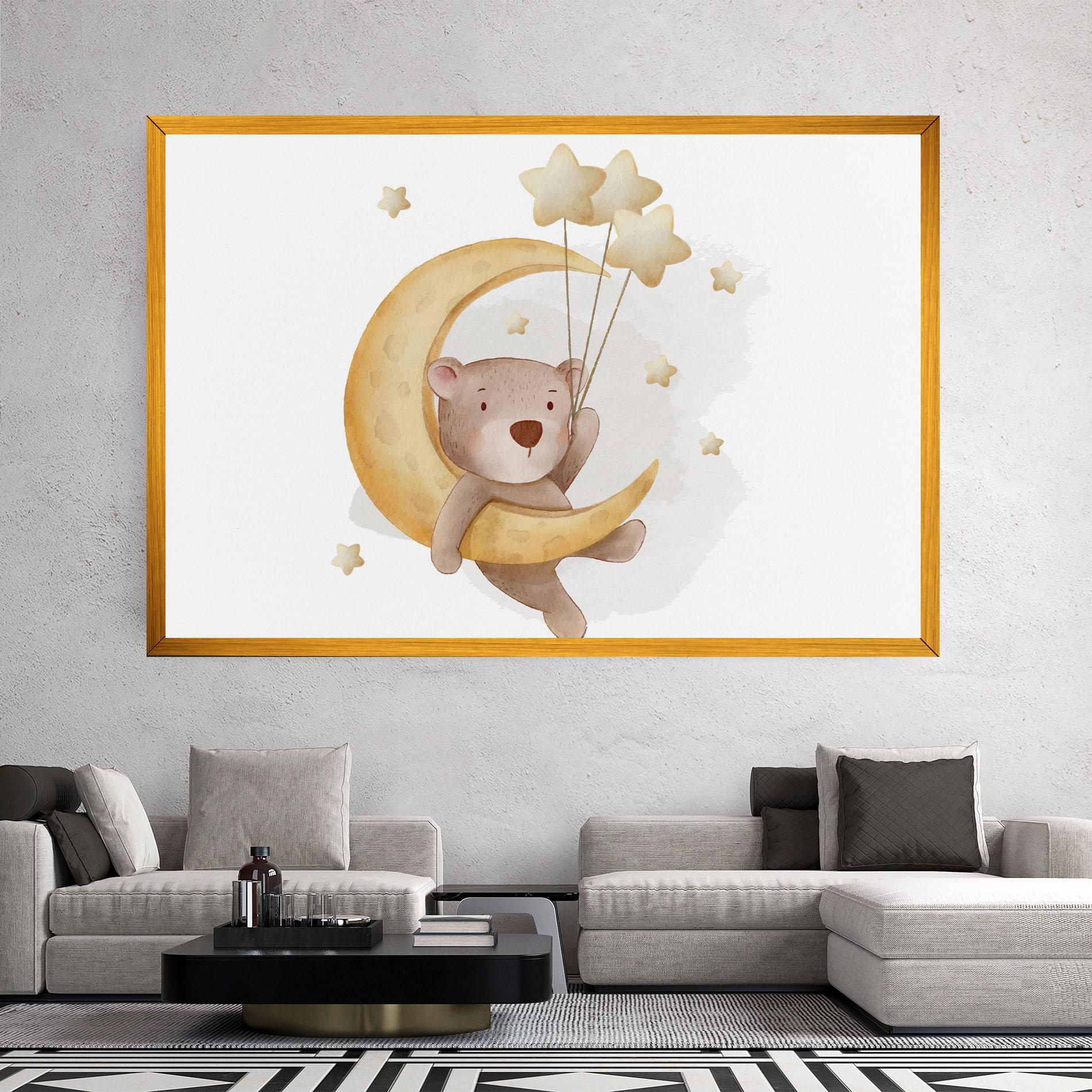 Tablou Canvas Bear Moon mockup 2