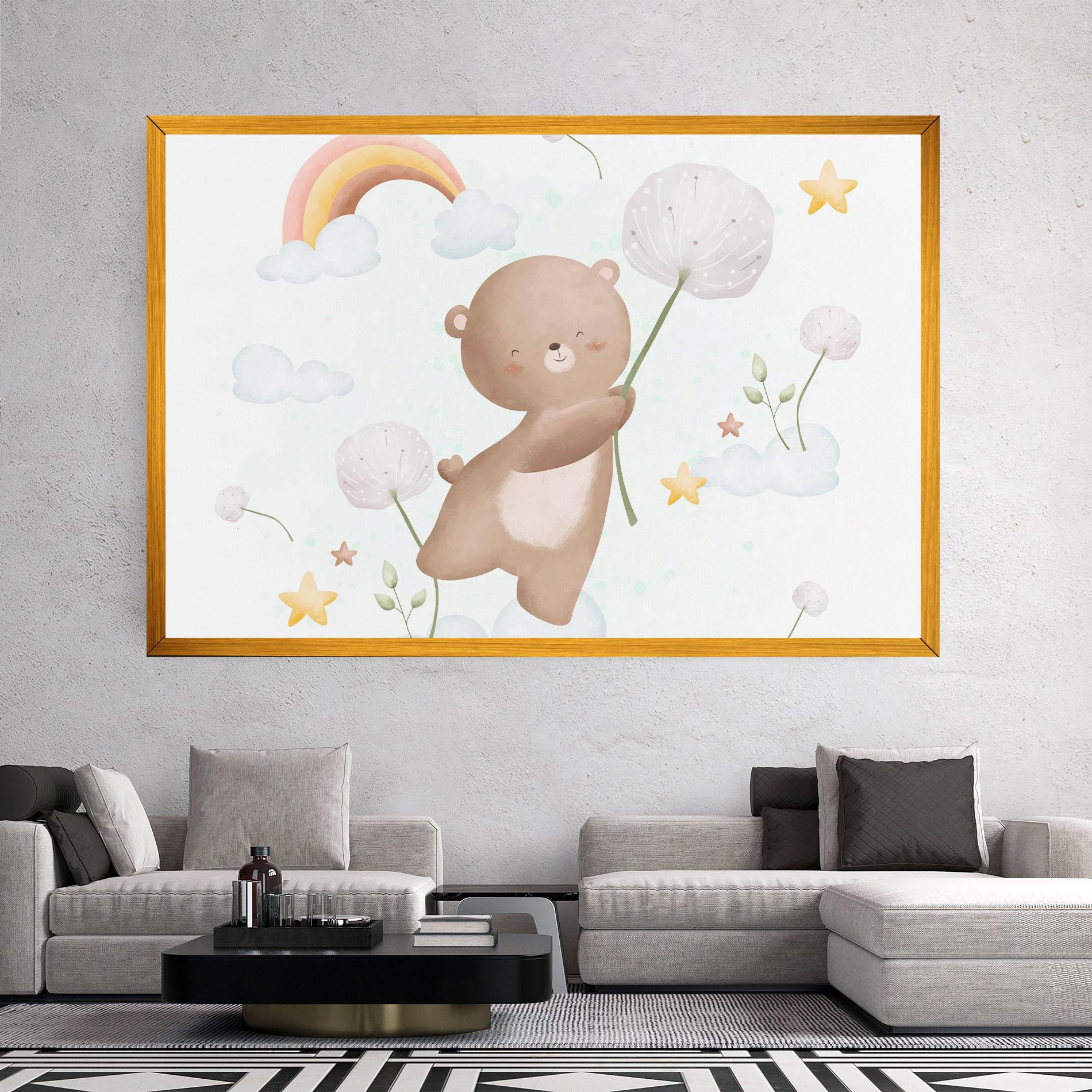 Tablou Canvas Bear Rainbow Art mockup 2