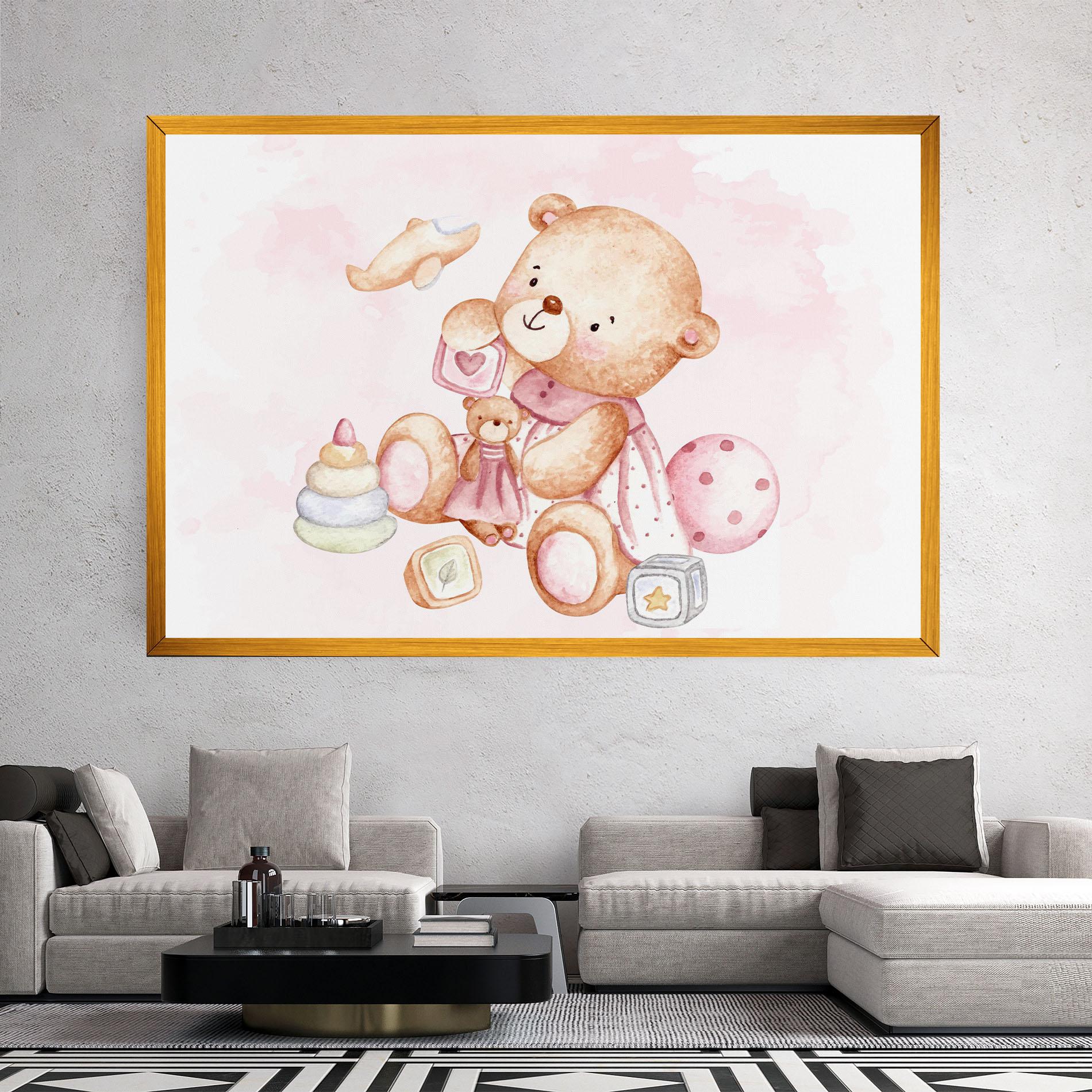 Tablou Canvas Bear With Toys mockup 2