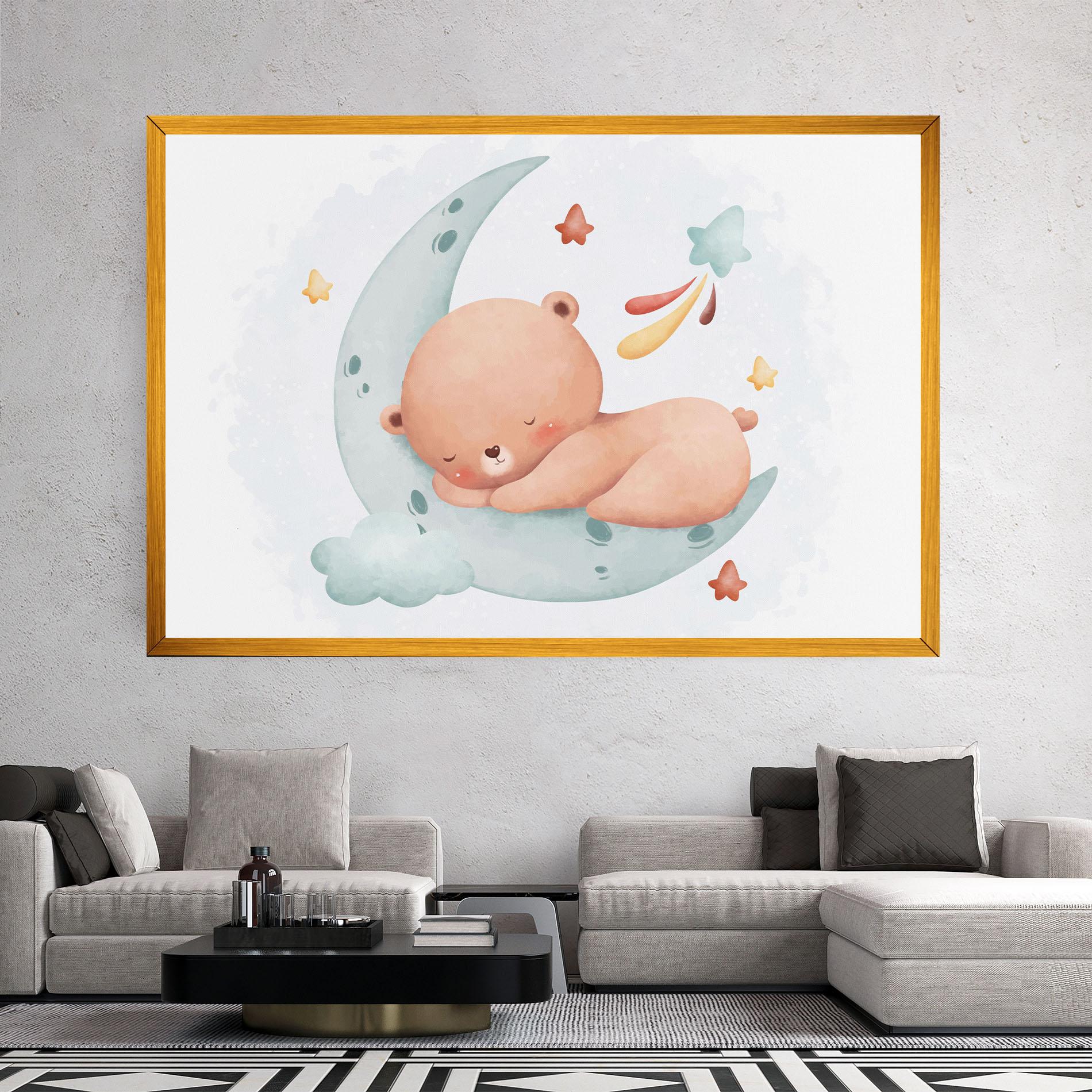 Tablou Canvas Blue Moon Bear mockup 2