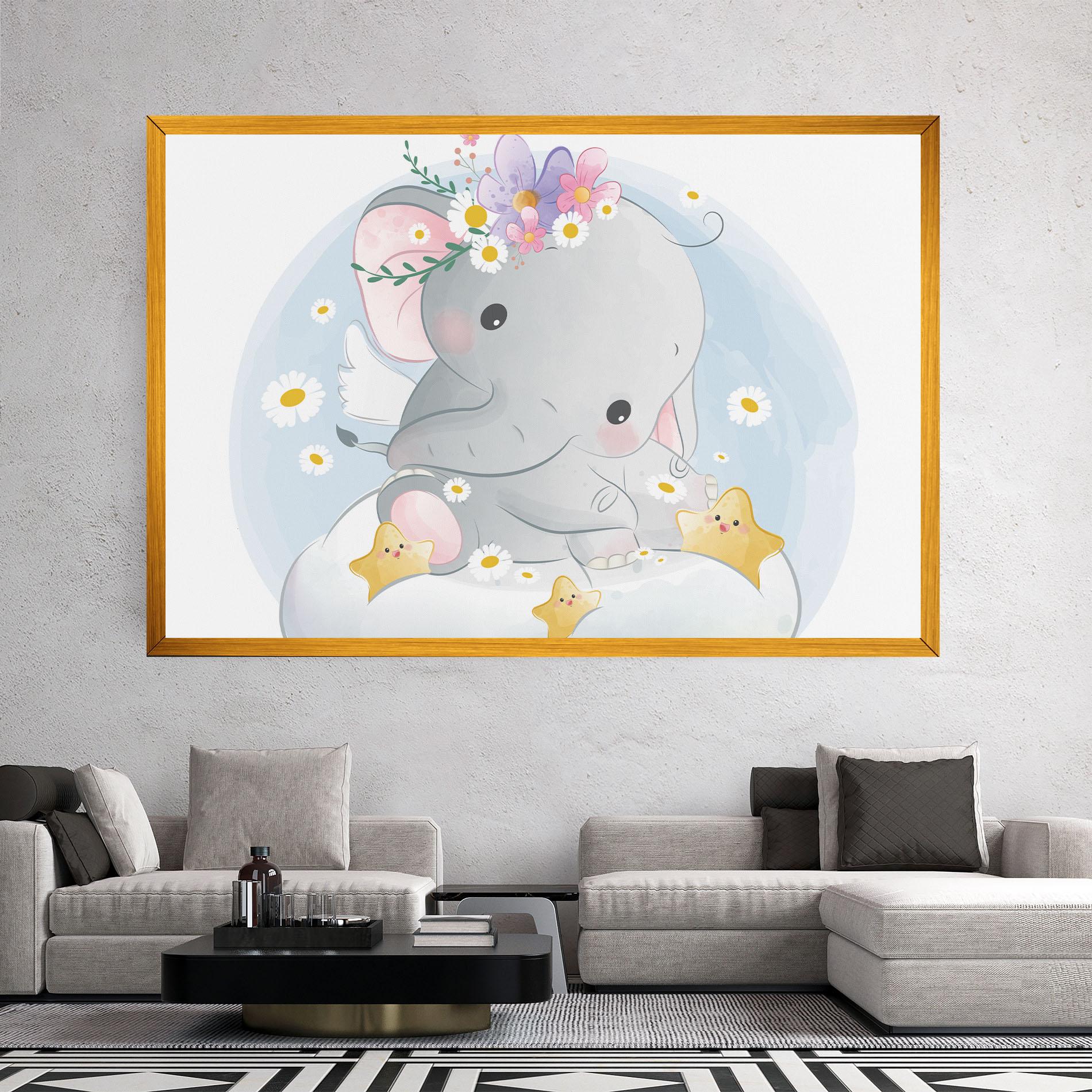 Tablou Canvas Elephant Stars mockup 2