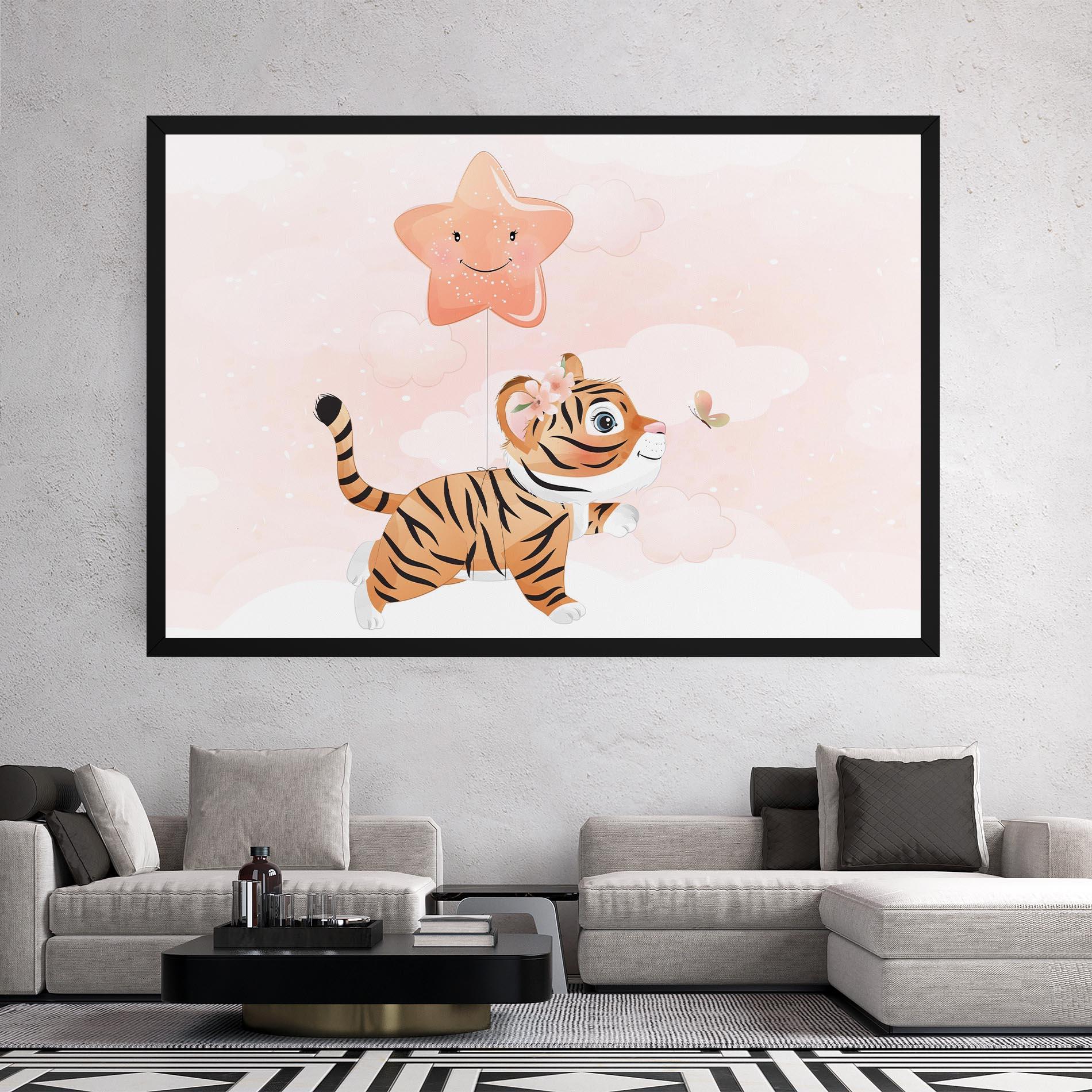 Tablou Canvas Baby Tiger Art mockup 2