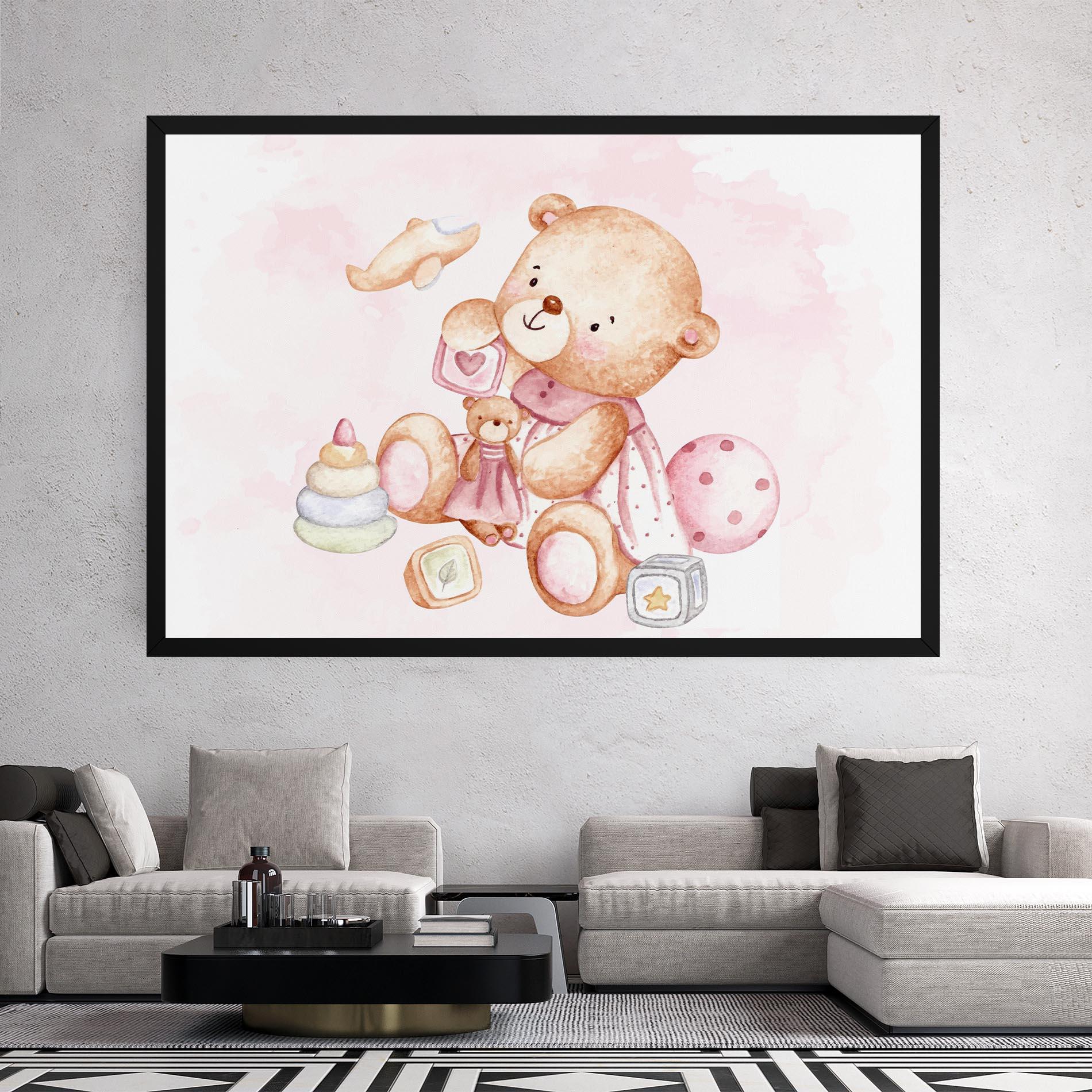 Tablou Canvas Bear With Toys mockup 2