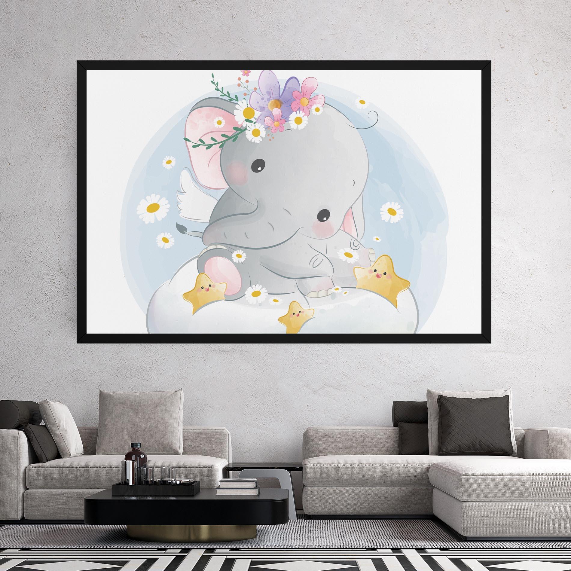 Tablou Canvas Elephant Stars mockup 2