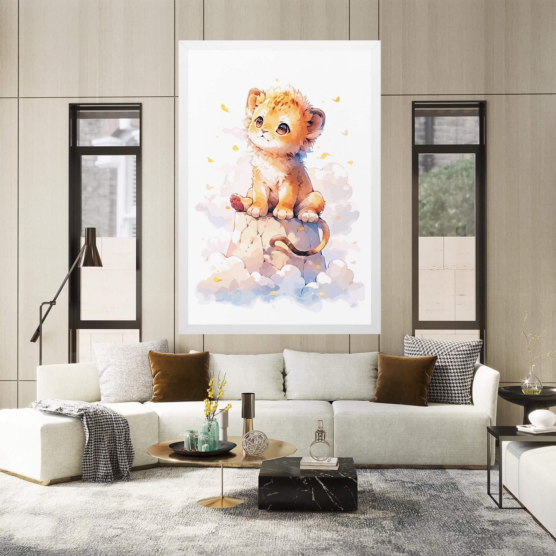 Cute Cloud Lion mockup 2