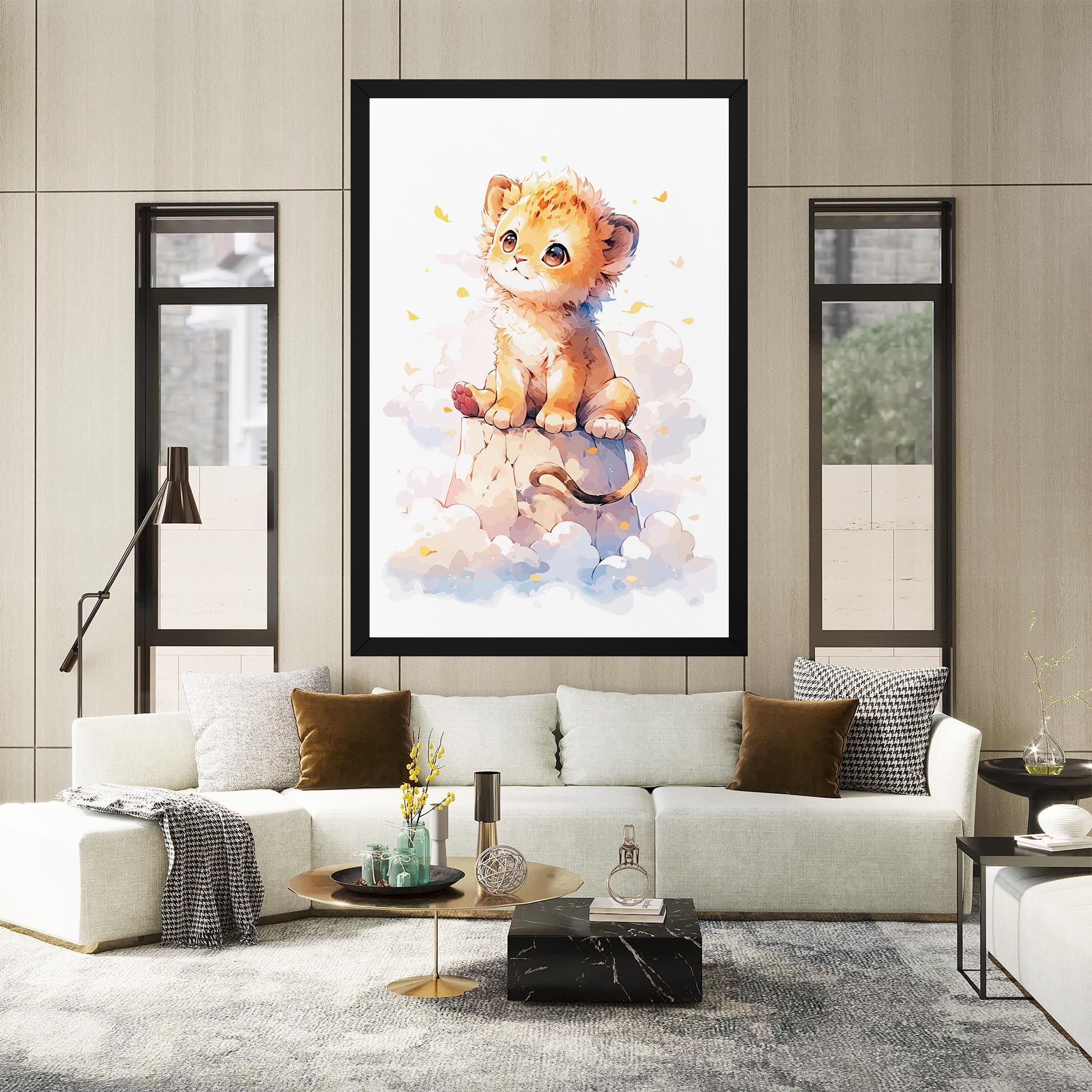 Cute Cloud Lion mockup 2