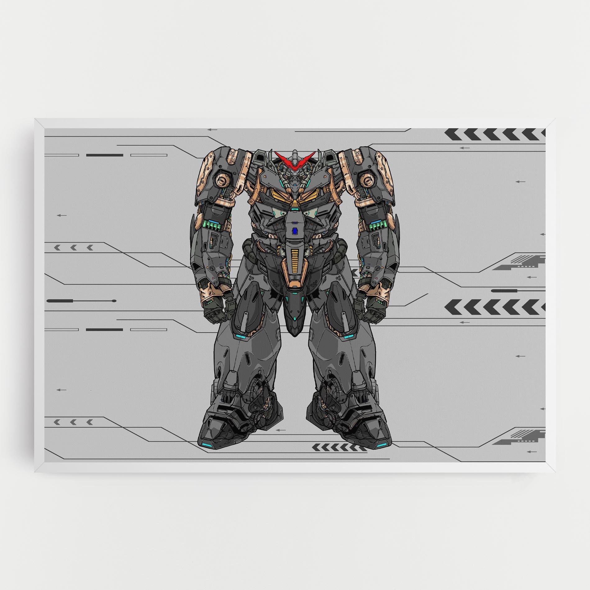 Tablou Canvas Big Grey Robot mockup 0