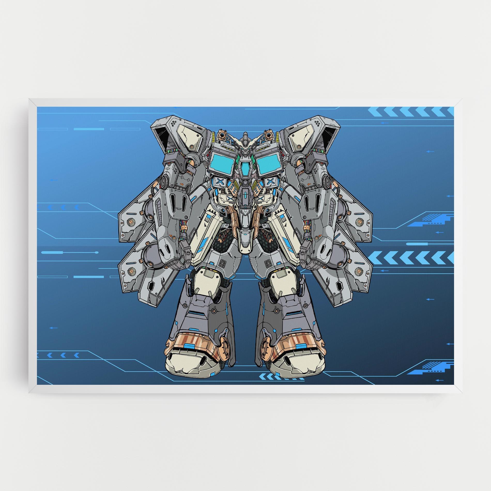 Tablou Canvas Blue Grey Robot mockup 0