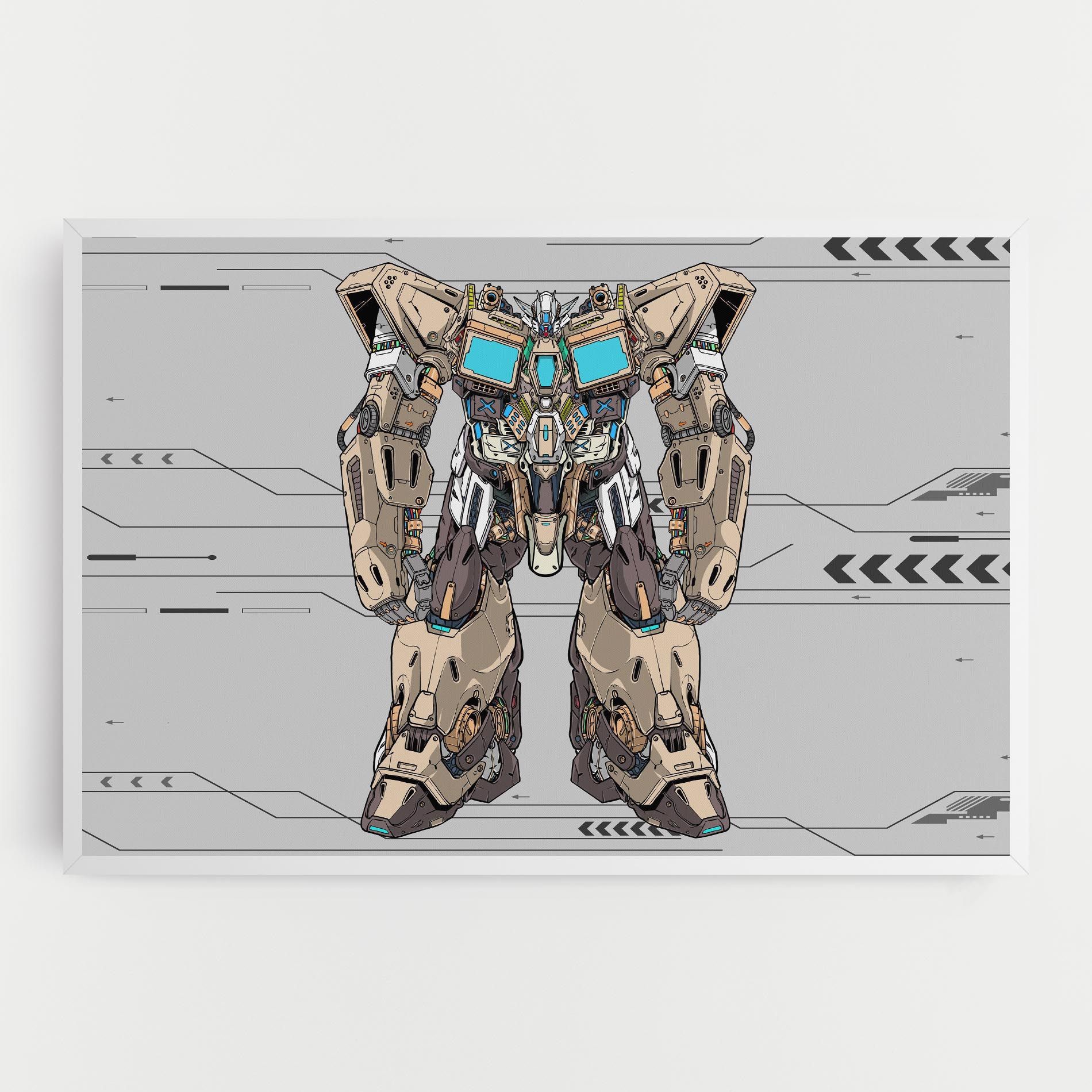 Cream Blue Robot mockup 0