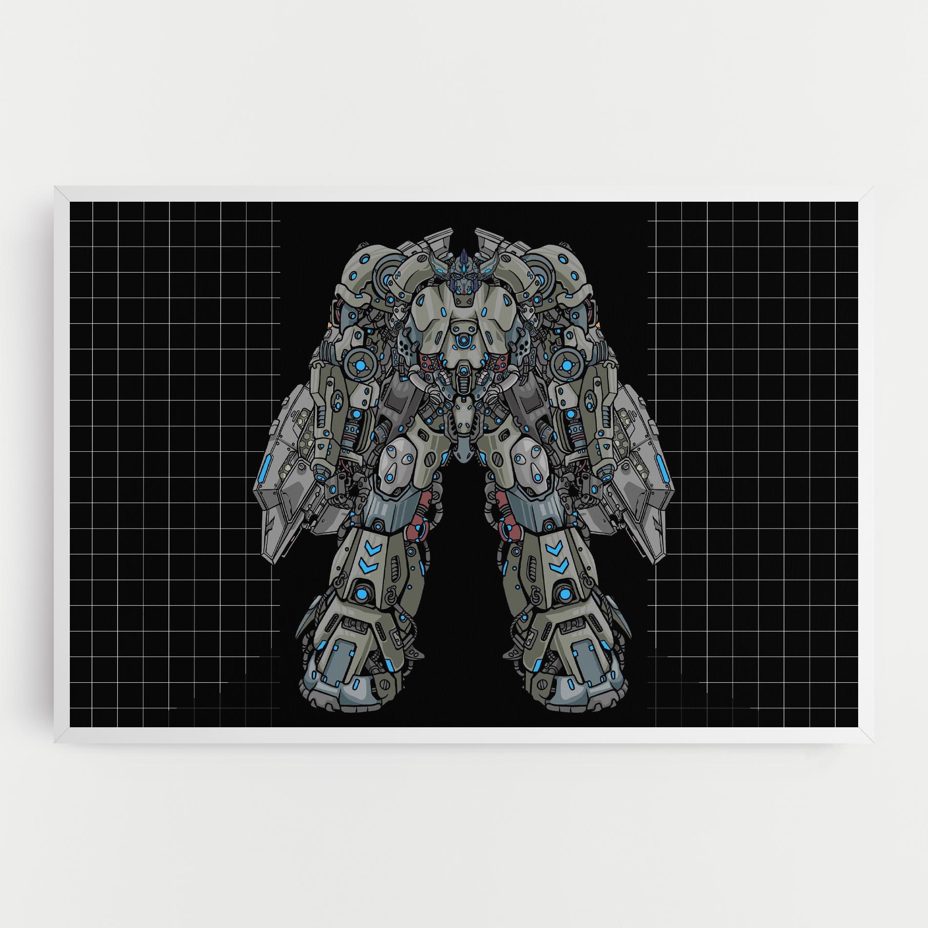 Tablou Canvas Grey Blue Robot mockup 0