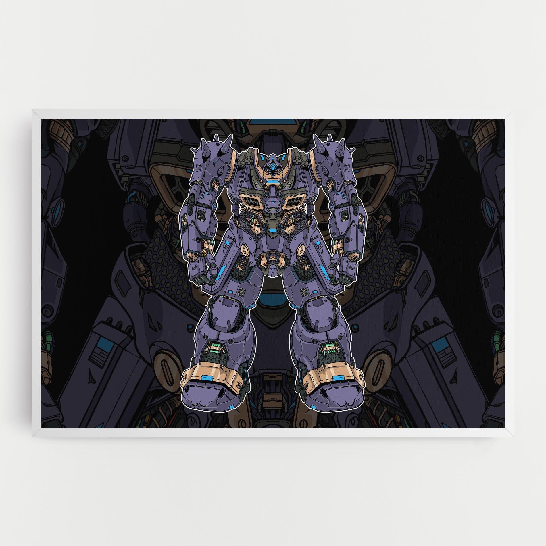 Tablou Canvas Purple Cream Robot mockup 0