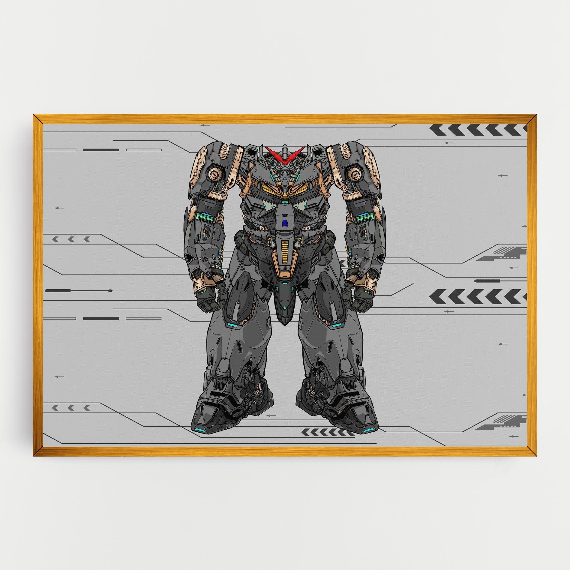 Tablou Canvas Big Grey Robot mockup 0