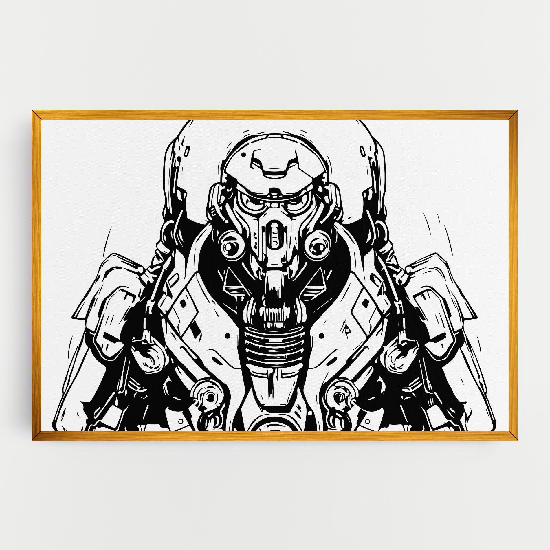 Tablou Canvas Military Robot mockup 0