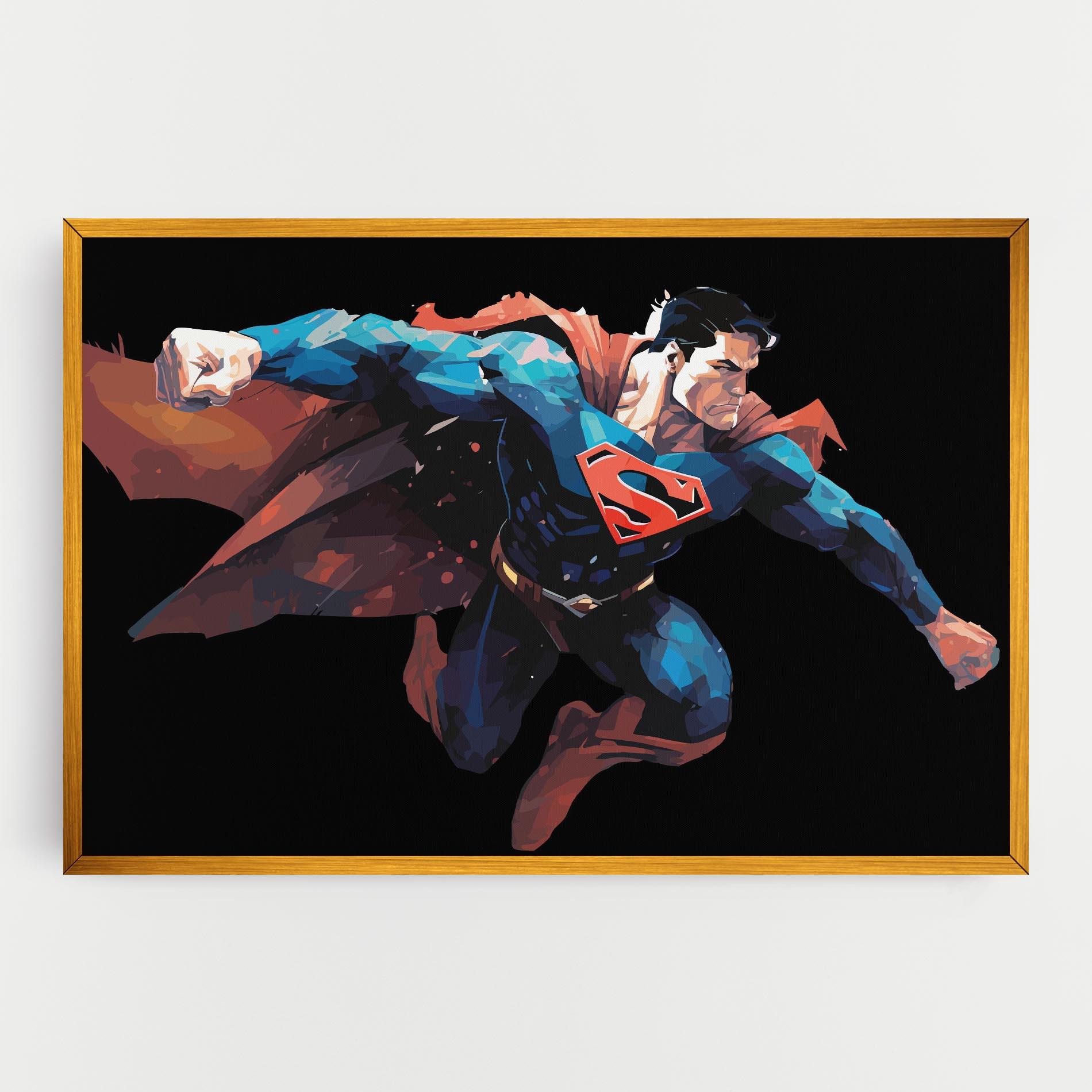 Tablou Canvas Superman Jump mockup 0