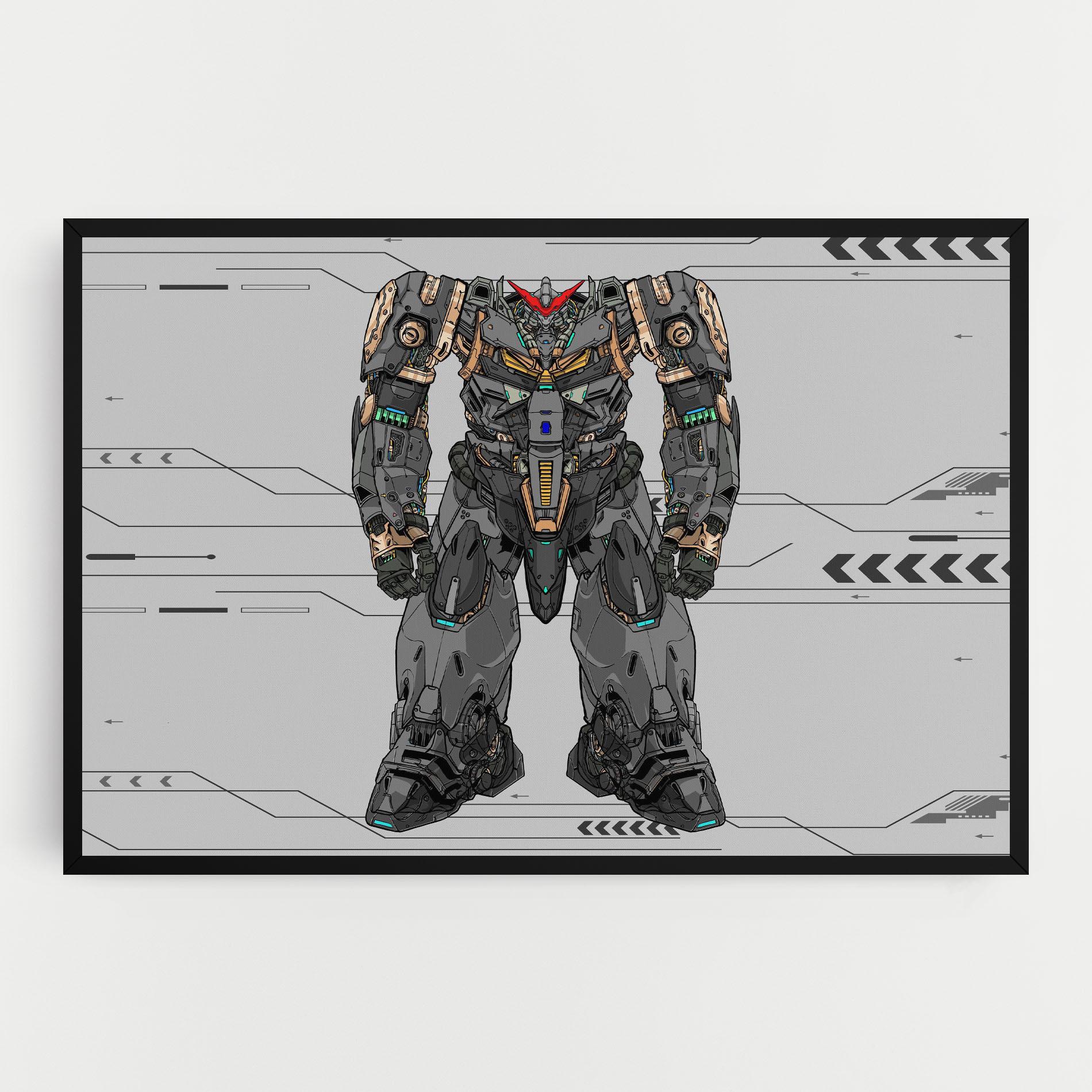 Tablou Canvas Big Grey Robot mockup 0