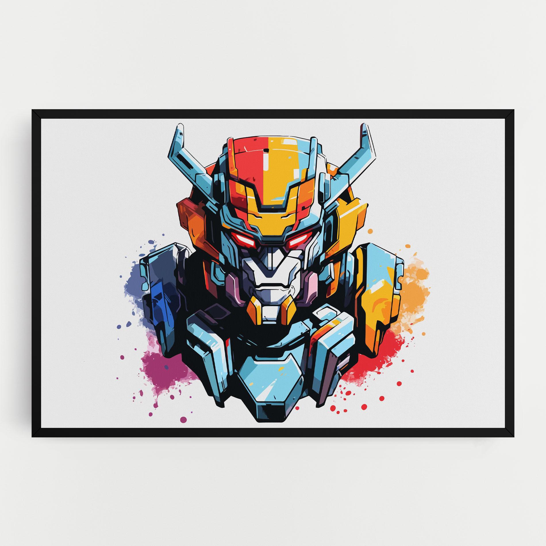 Tablou Canvas Colorful Robot mockup 0