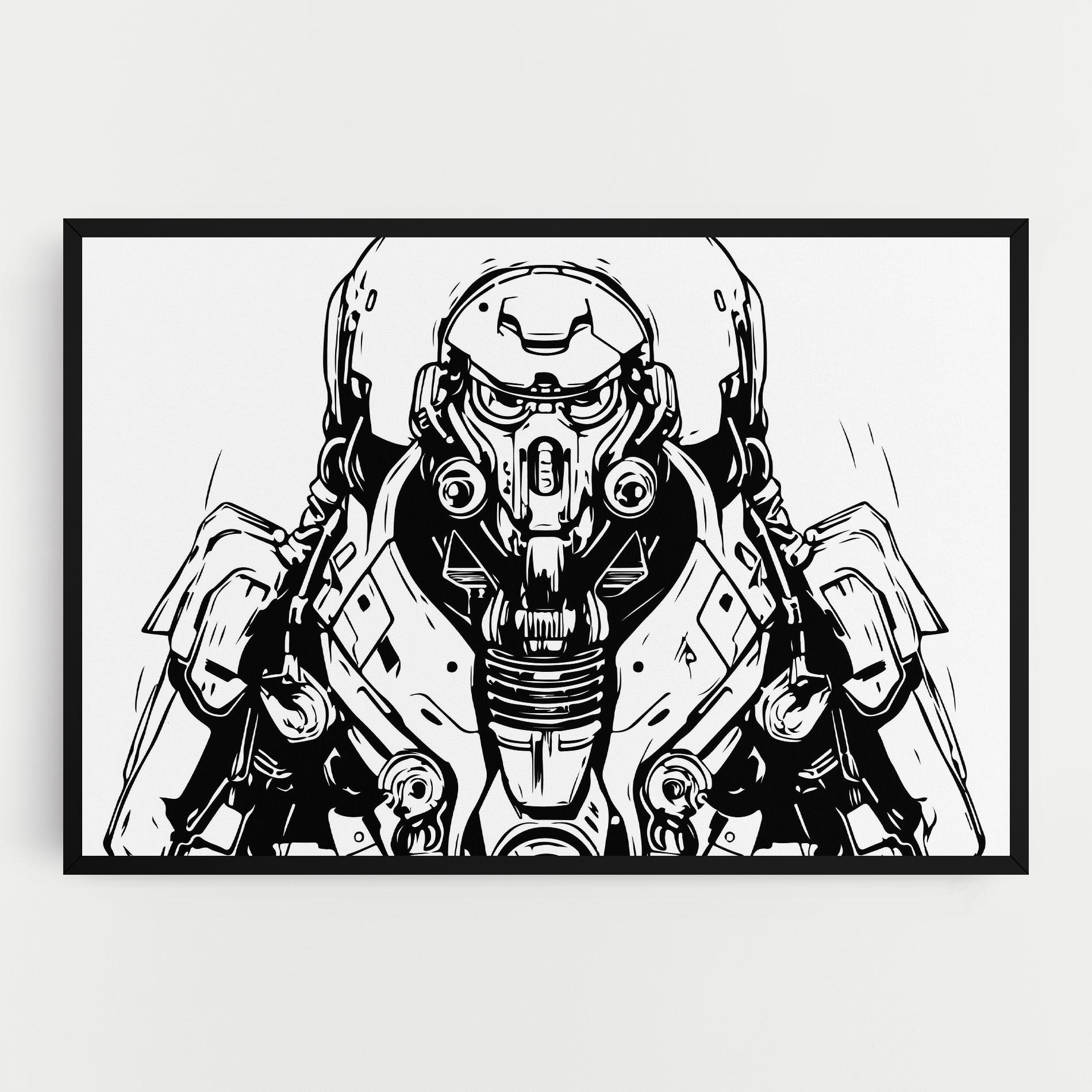 Tablou Canvas Military Robot mockup 0