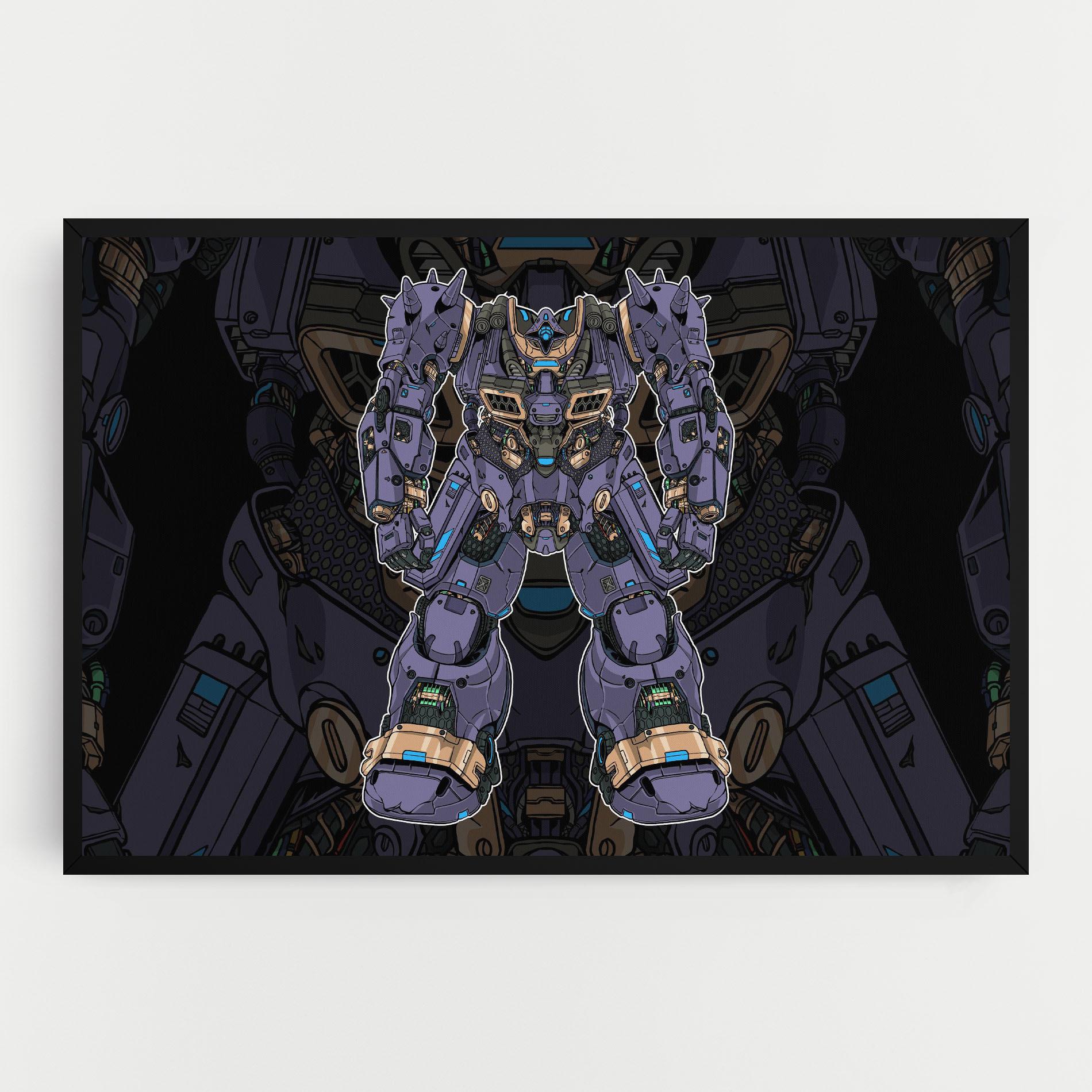 Tablou Canvas Purple Cream Robot mockup 0