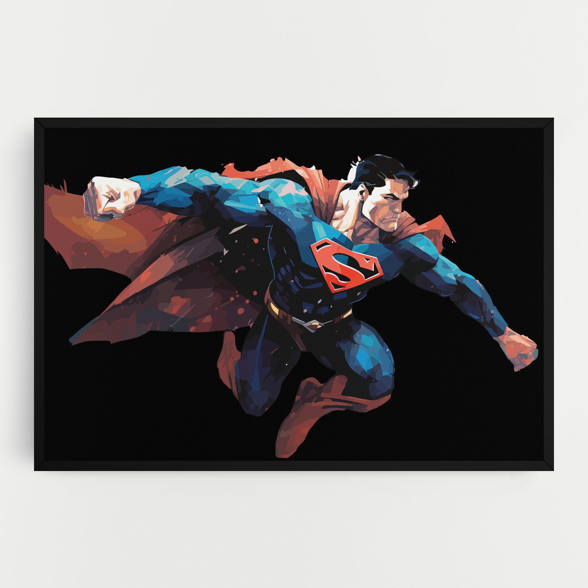 Tablou Canvas Superman Jump mockup 0