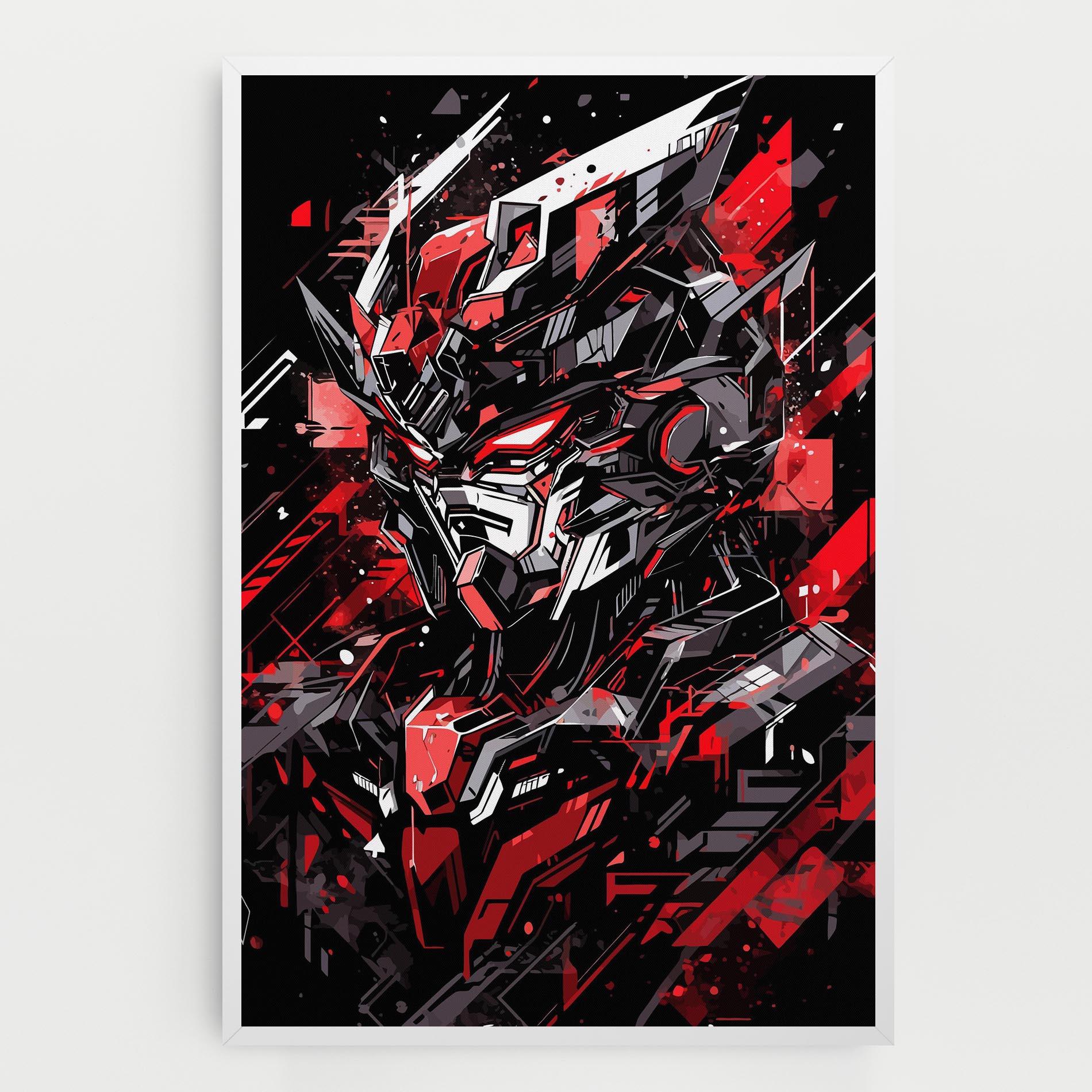 Tablou Canvas Red Grey Robot mockup 0