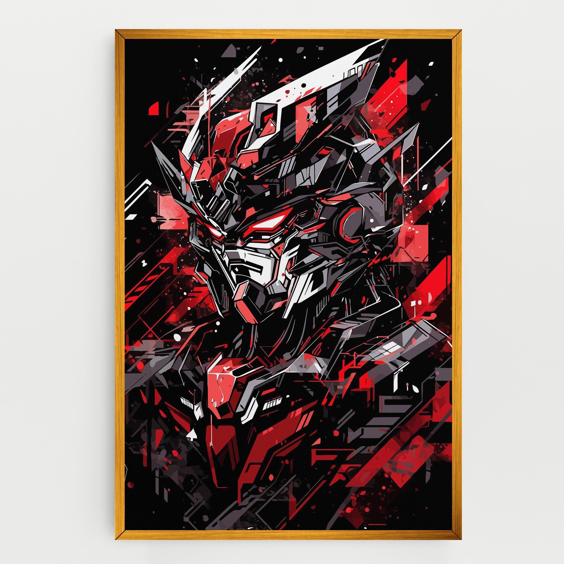 Tablou Canvas Red Grey Robot mockup 0