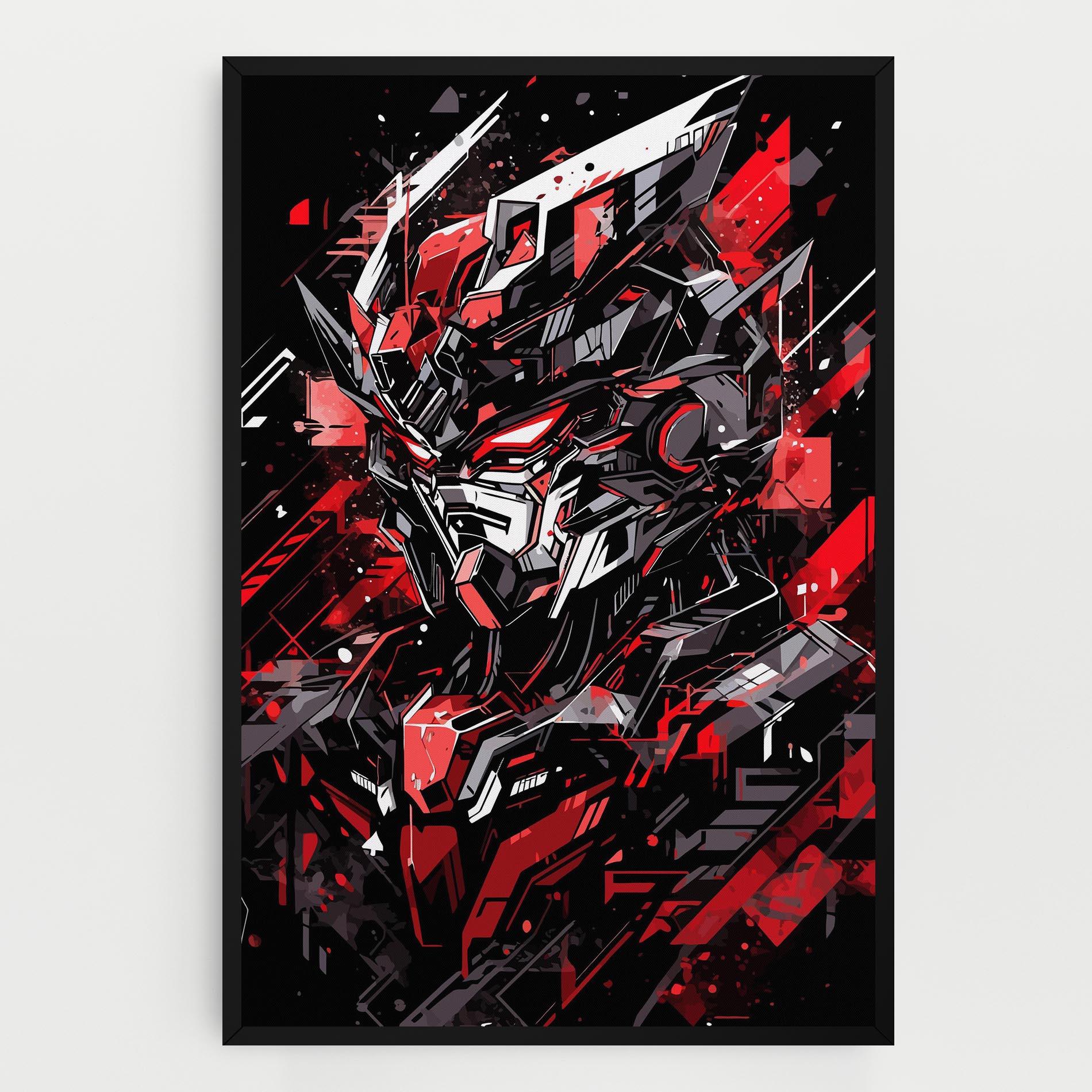 Tablou Canvas Red Grey Robot mockup 0